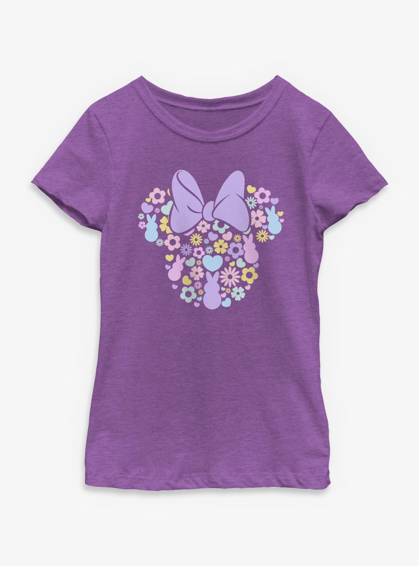 Disney Minnie Mouse Ears & Bunnies Youth Girls T-Shirt