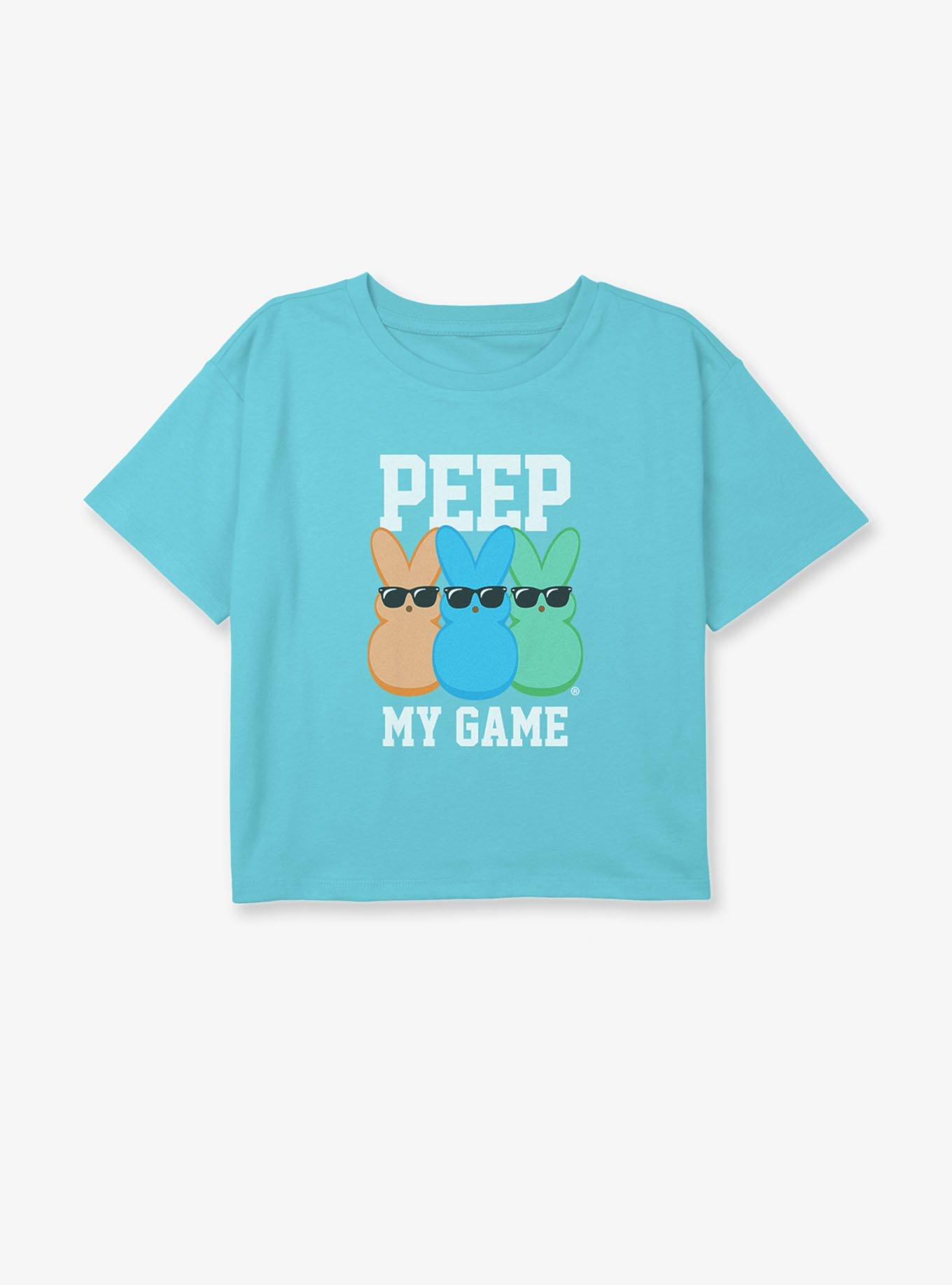 Peeps Peep My Game Youth Girls Boxy Crop T-Shirt, , hi-res