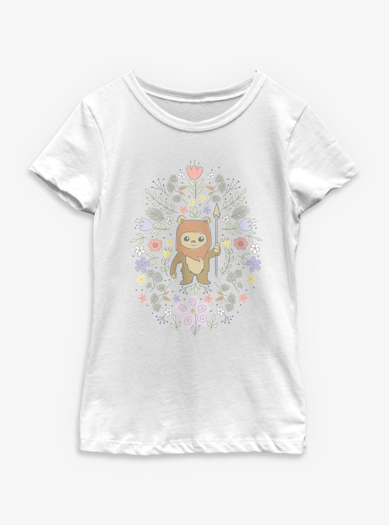 Star Wars Ewok Floral Spring Youth Girls T-Shirt, , hi-res