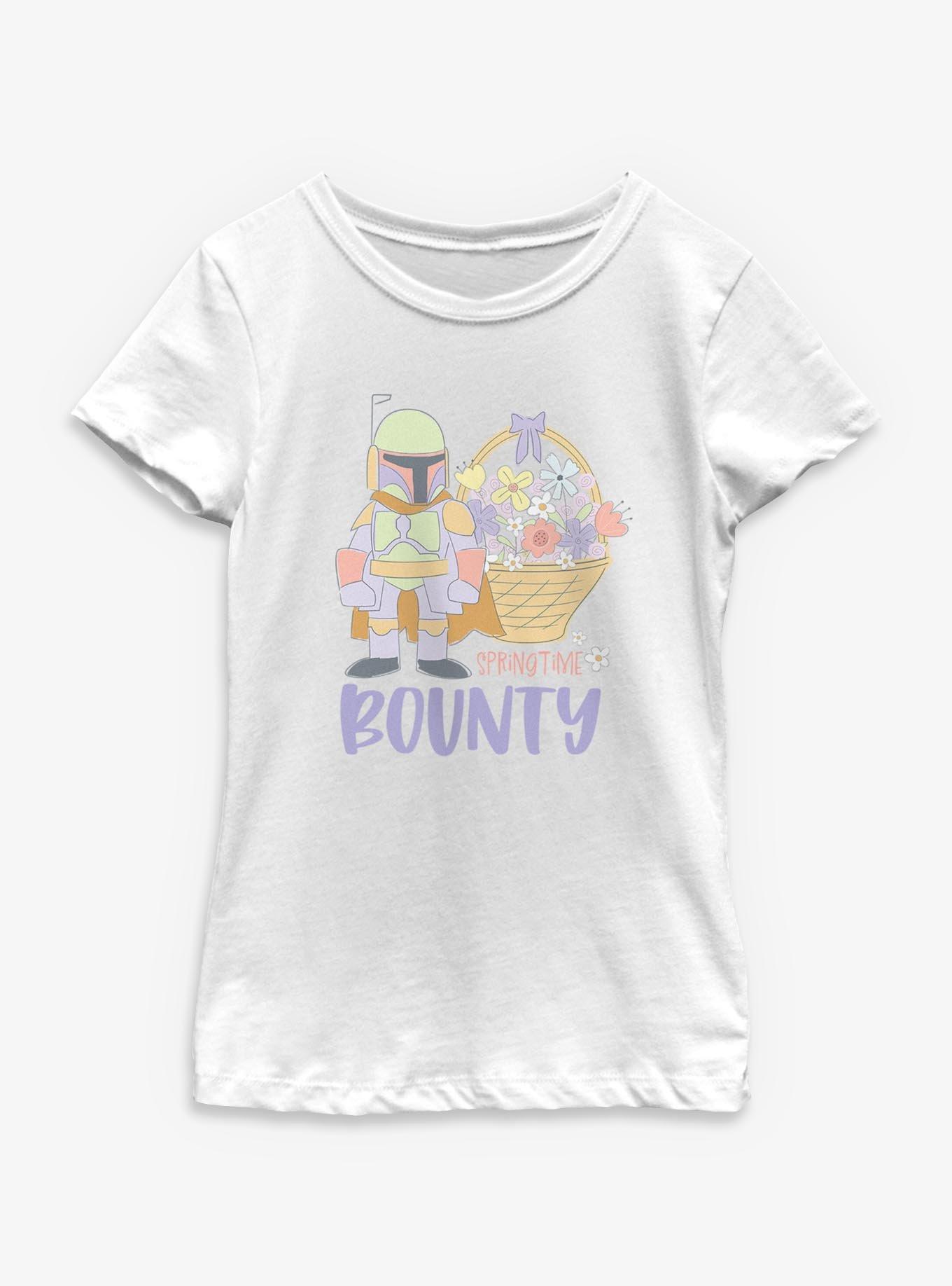 Star Wars Spring Time Bounty Boba Fett Youth Girls T-Shirt, , hi-res