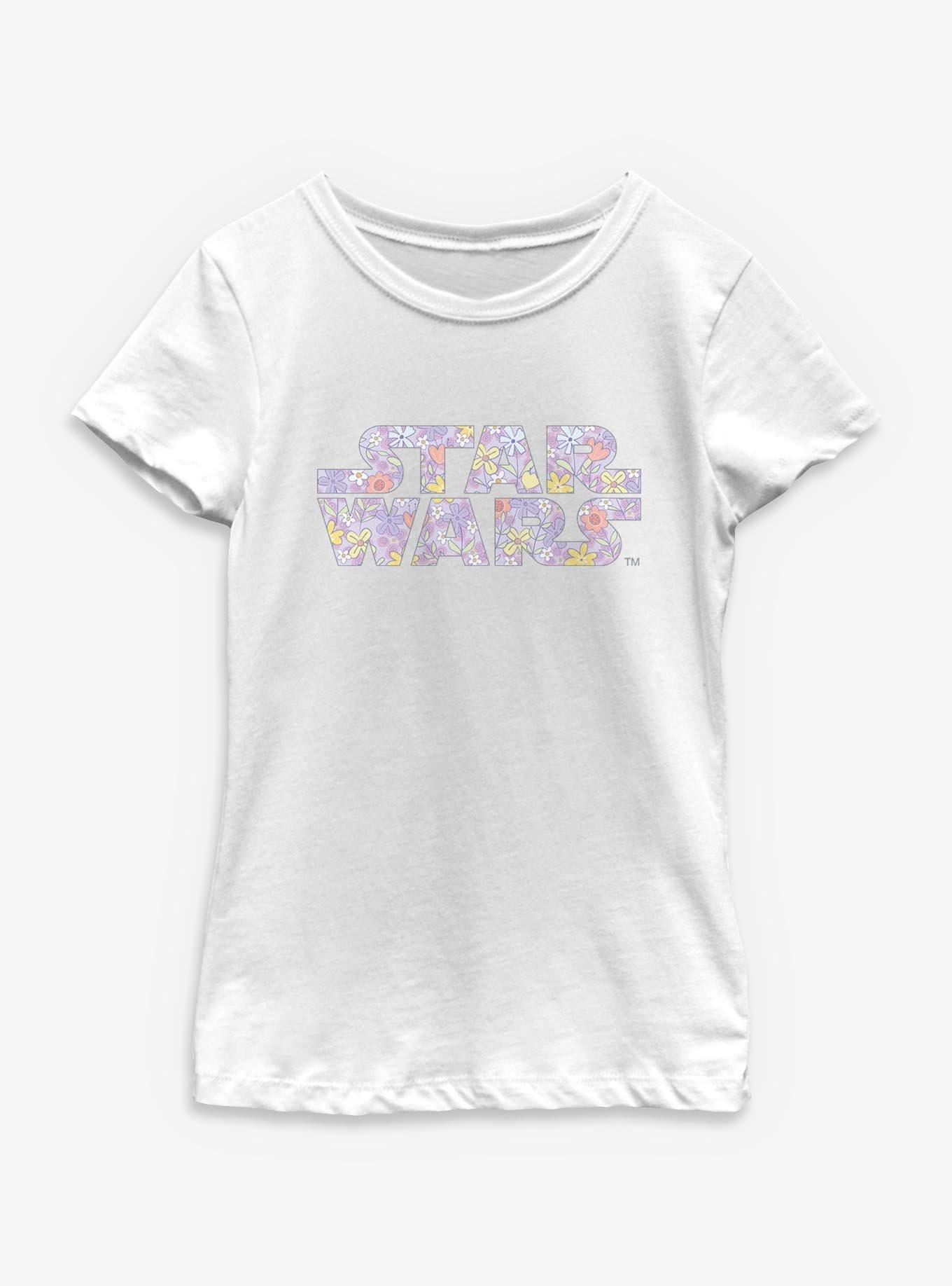Star Wars Spring Flower Logo Youth Girls T-Shirt, , hi-res