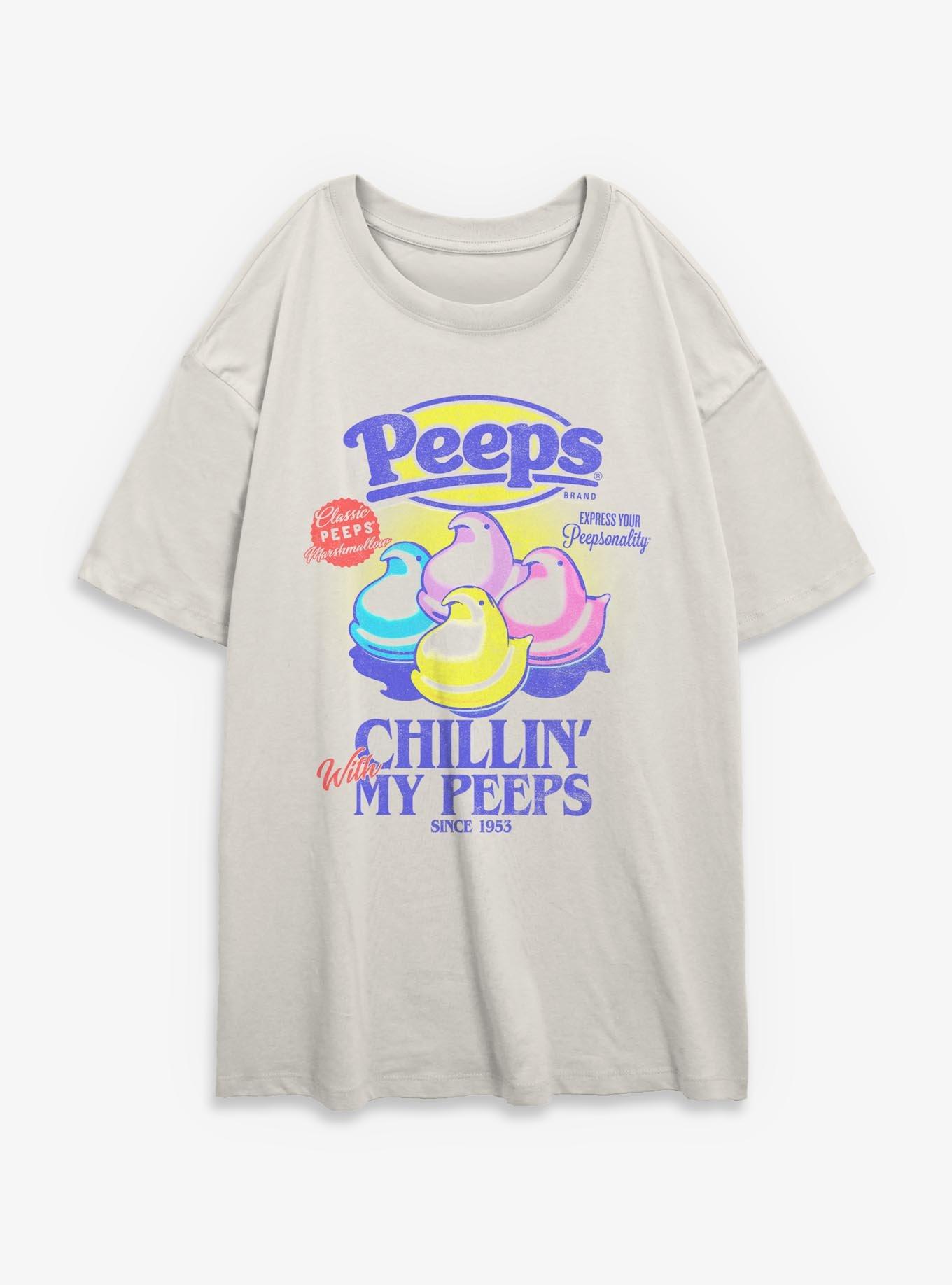Peeps Chillin With My Peeps Womens Oversized T-Shirt, , hi-res