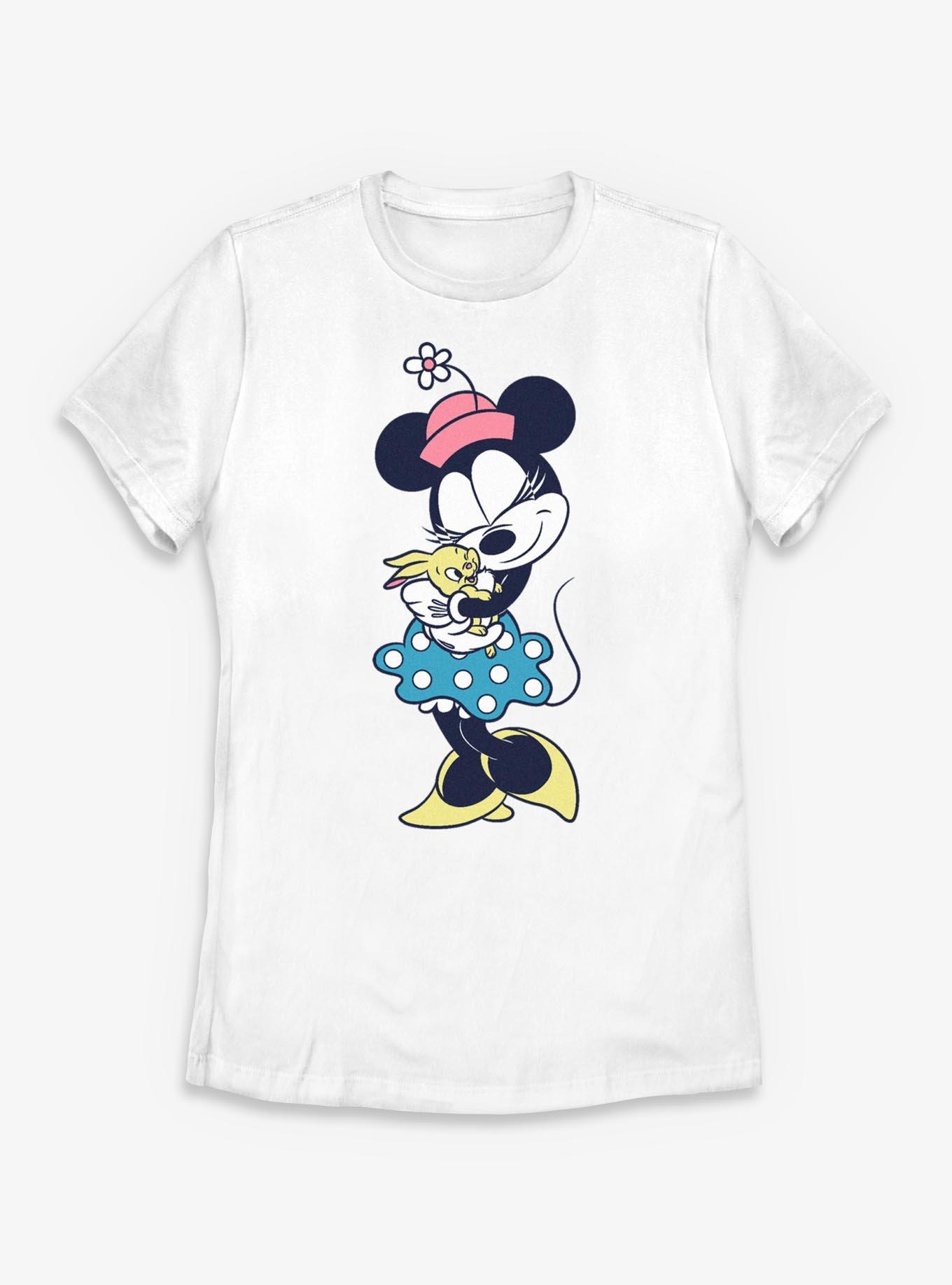 Disney Minnie Mouse Hugging Bunny Womens T-Shirt, , hi-res