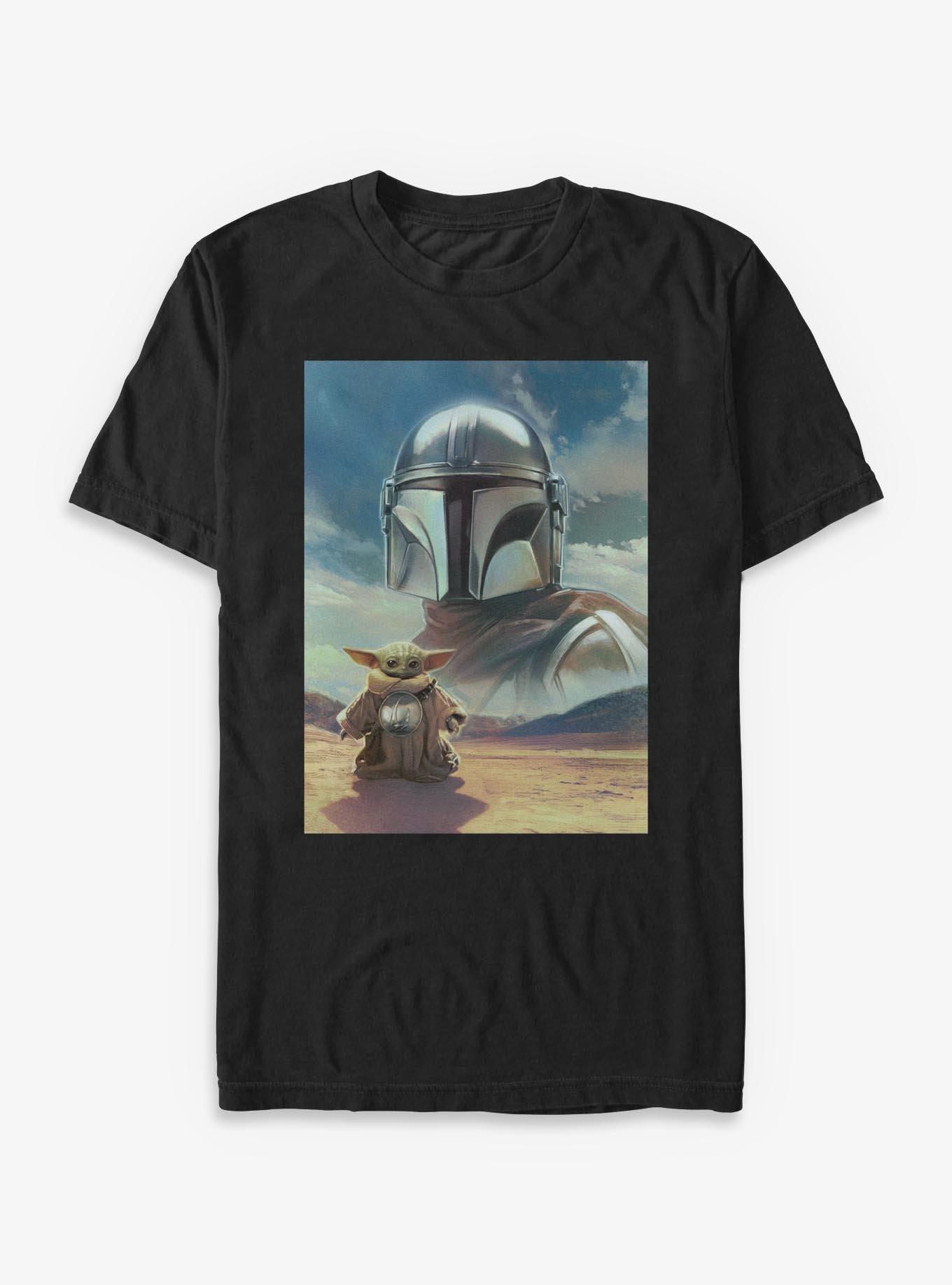 Star Wars The Mandalorian & Grogu Bounty Hunter Poster T-Shirt, , hi-res