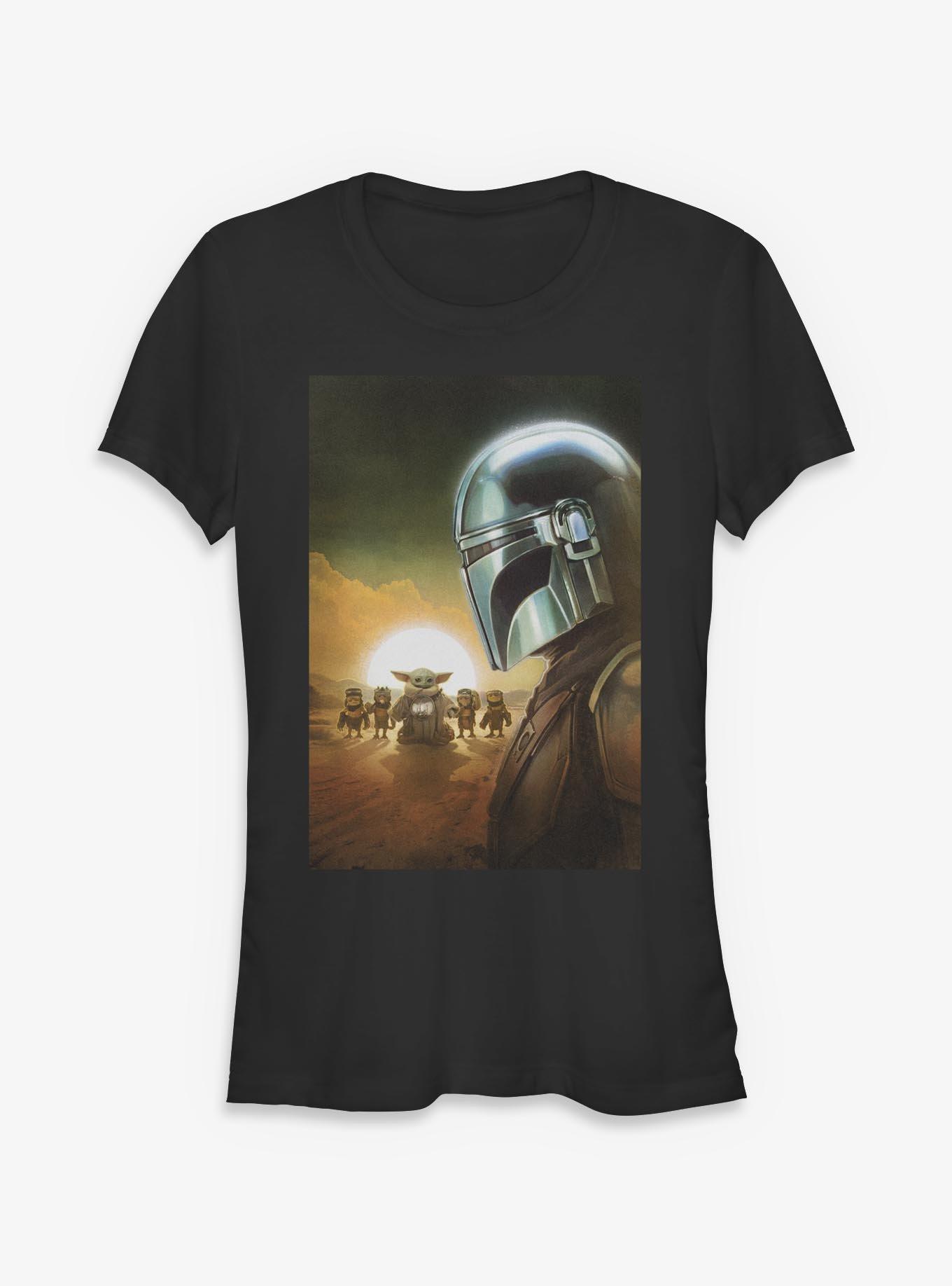 Star Wars The Mandalorian & Grogu Most Wanted Poster Girls T-Shirt, , hi-res