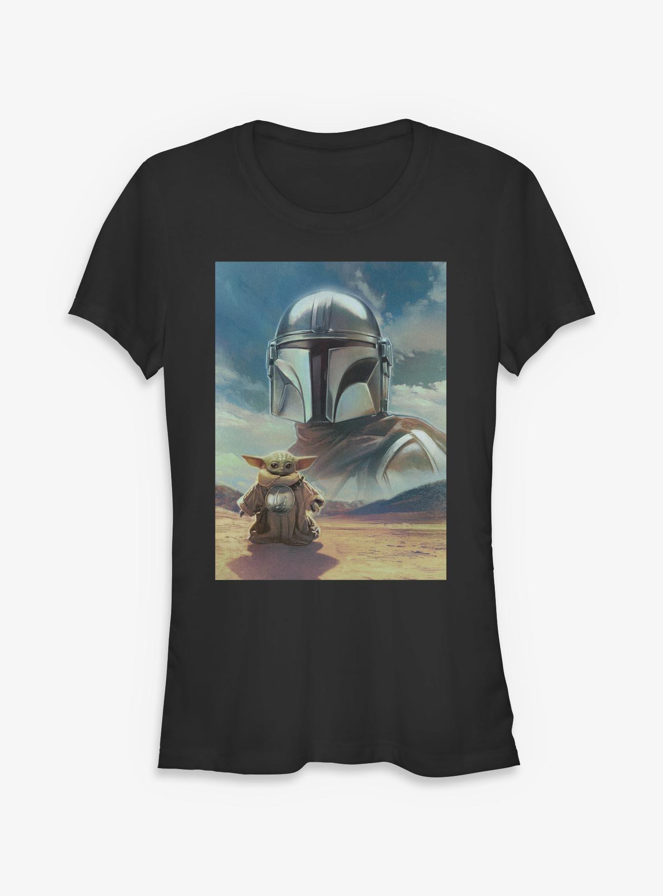 Star Wars The Mandalorian & Grogu Bounty Hunter Poster Girls T-Shirt, , hi-res