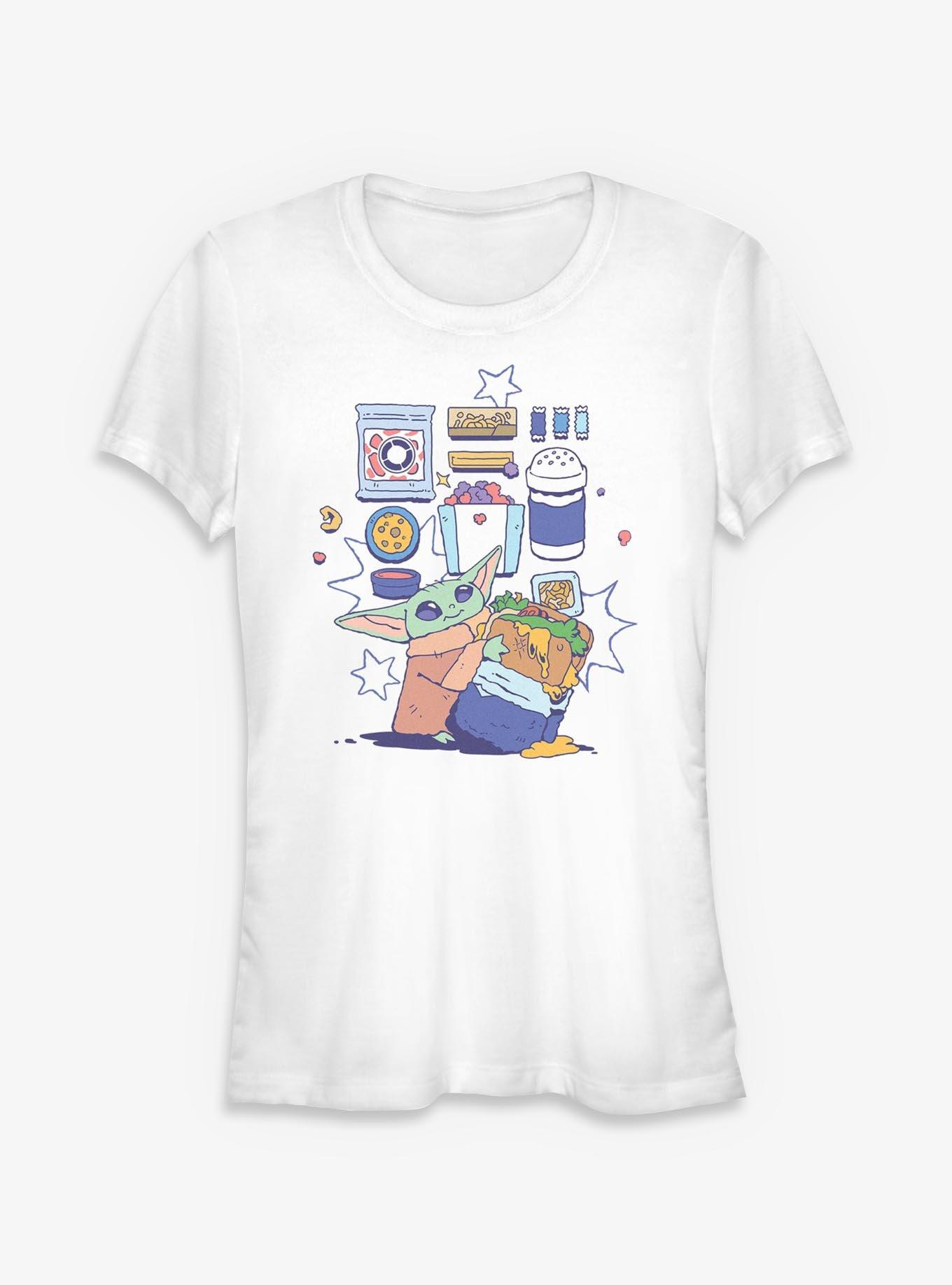 Star Wars The Mandalorian & Grogu Enjoying The Meal Girls T-Shirt, , hi-res