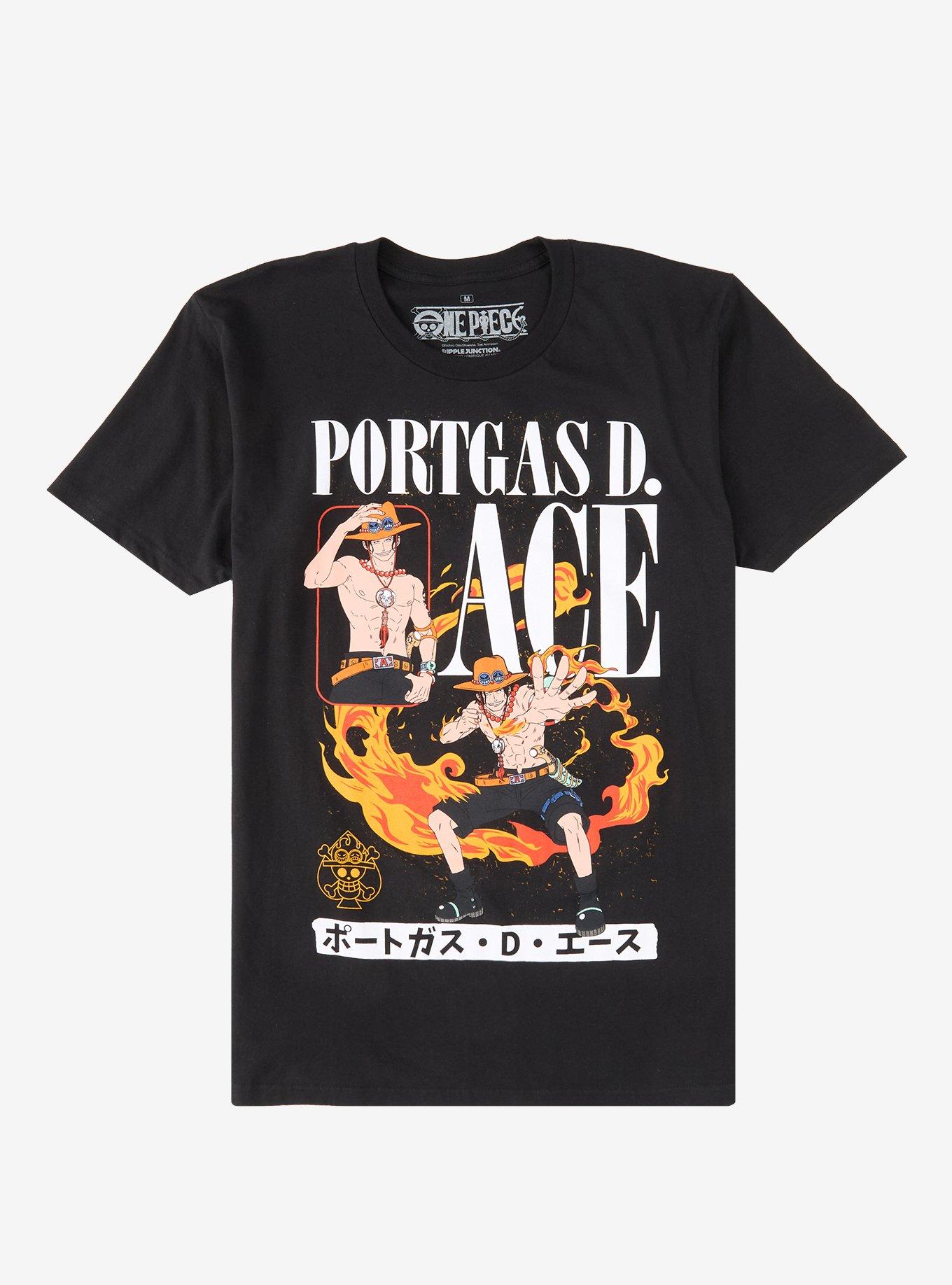 One Piece Ace Name Flame T-Shirt, , hi-res