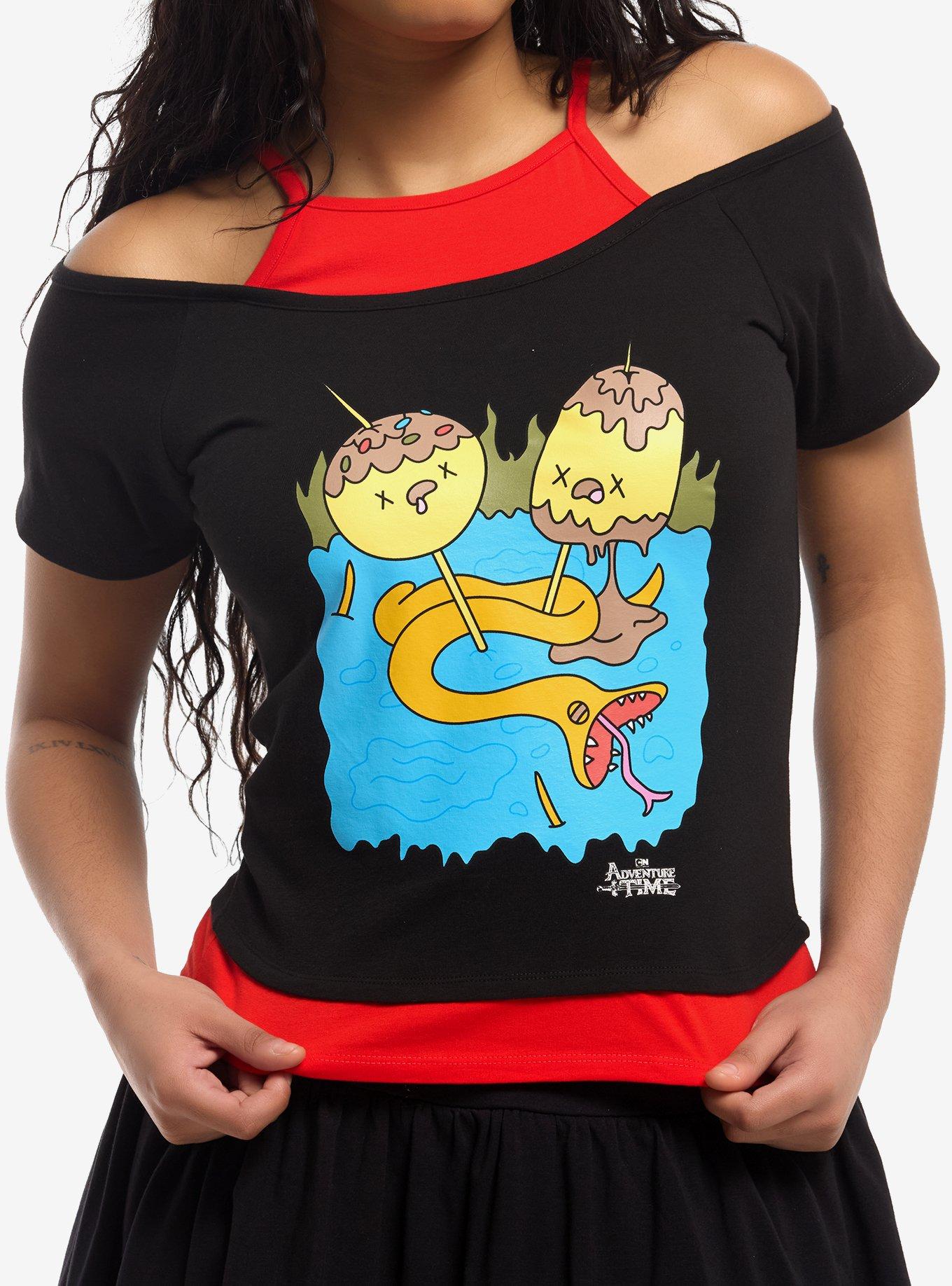 Adventure Time Marceline Snake & Dessert Girls Cold-Shoulder Top, , hi-res