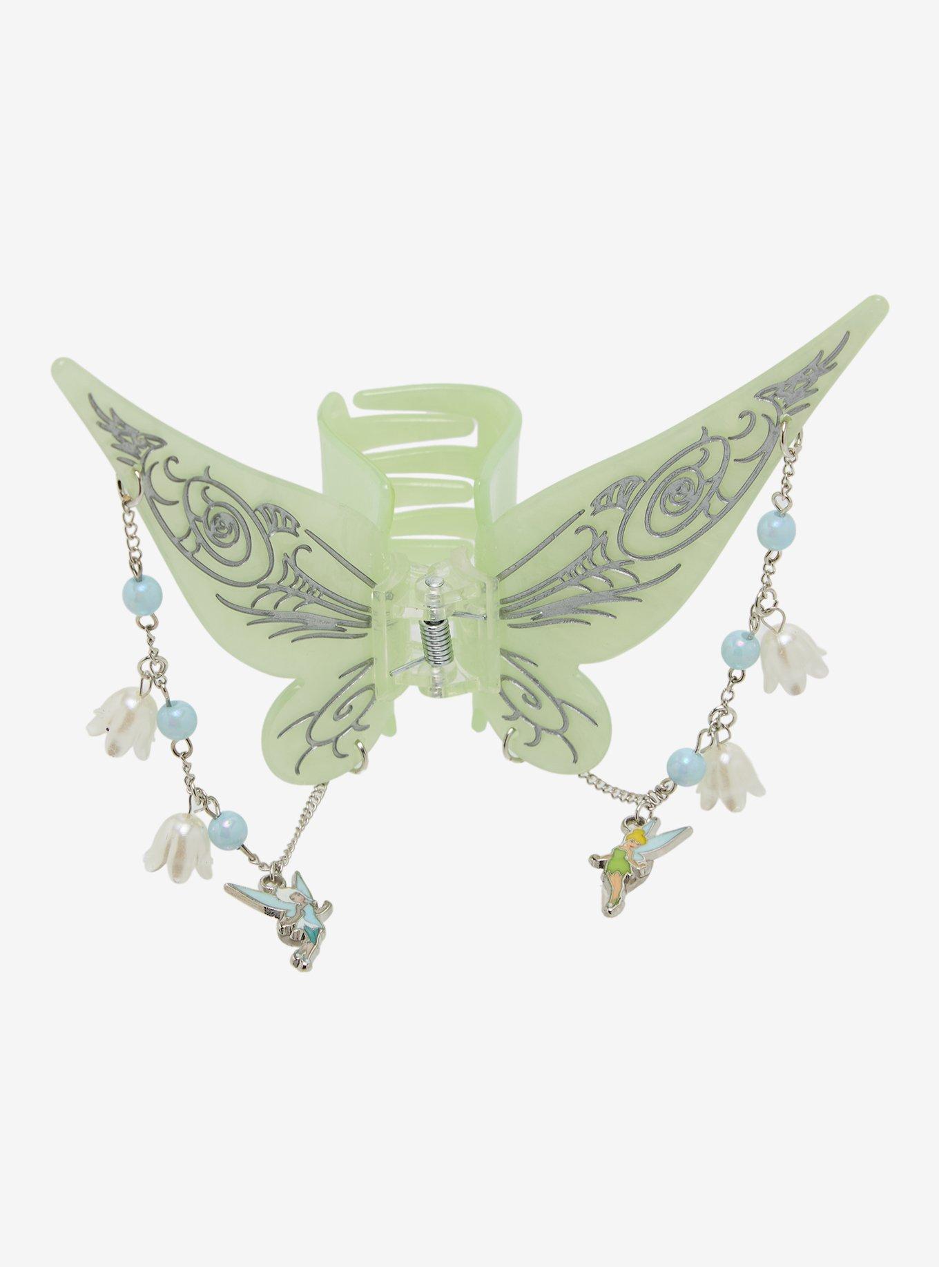 Disney Tinker Bell & Periwinkle Wings Figural Claw Clip with Charm - BoxLunch Exclusive, , hi-res