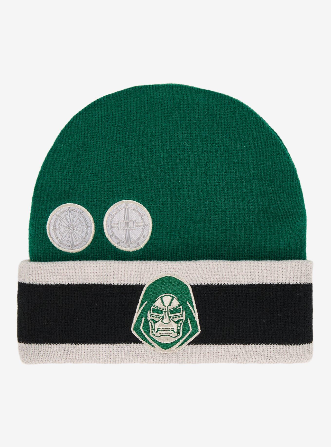 Marvel Dr. Doom Embroidered Patch Beanie - BoxLunch Exclusive, , hi-res