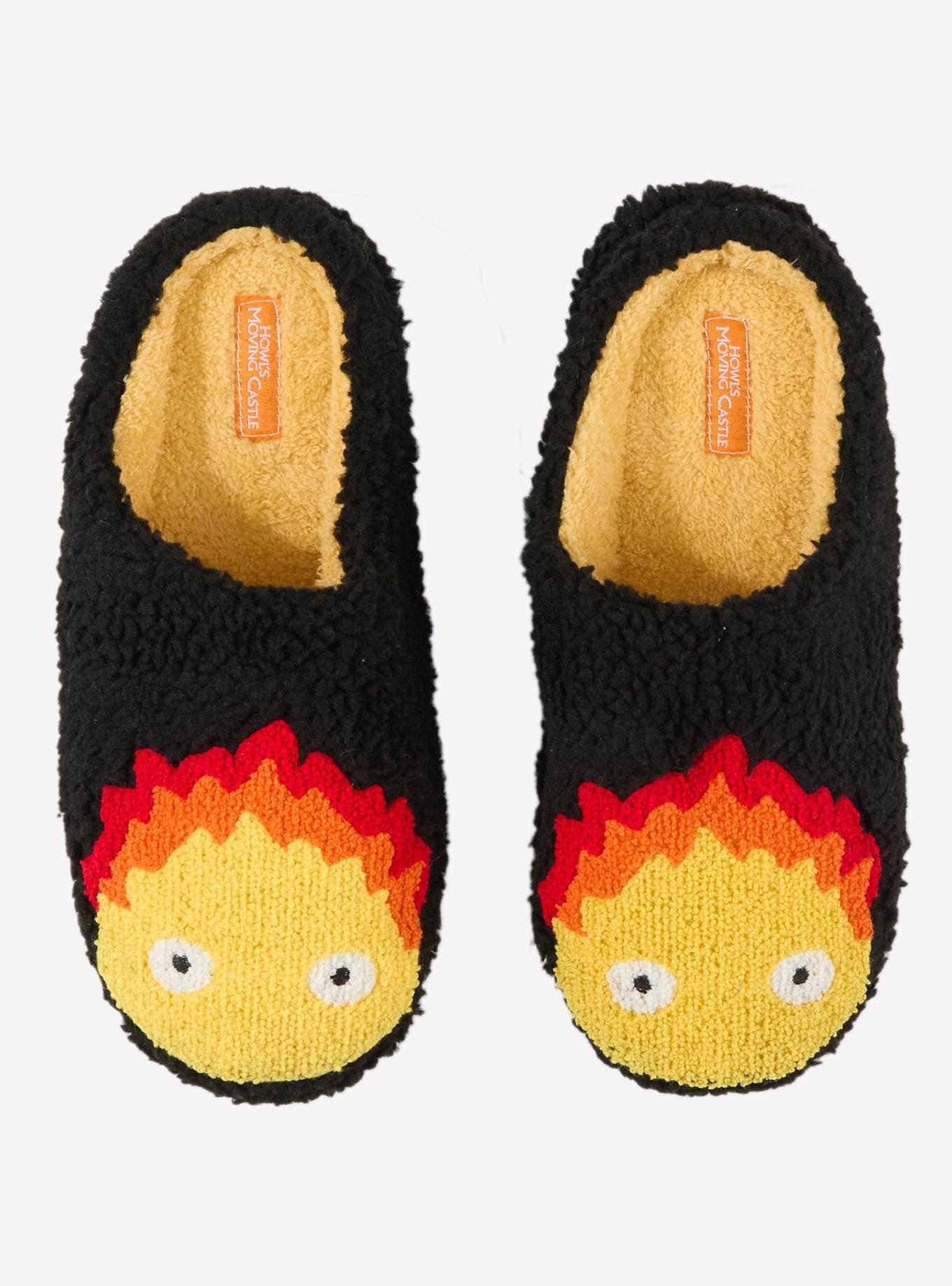 Studio Ghibli&reg; Howl's Moving Castle Calcifer Sherpa Slippers - BoxLunch Exclusive, , hi-res