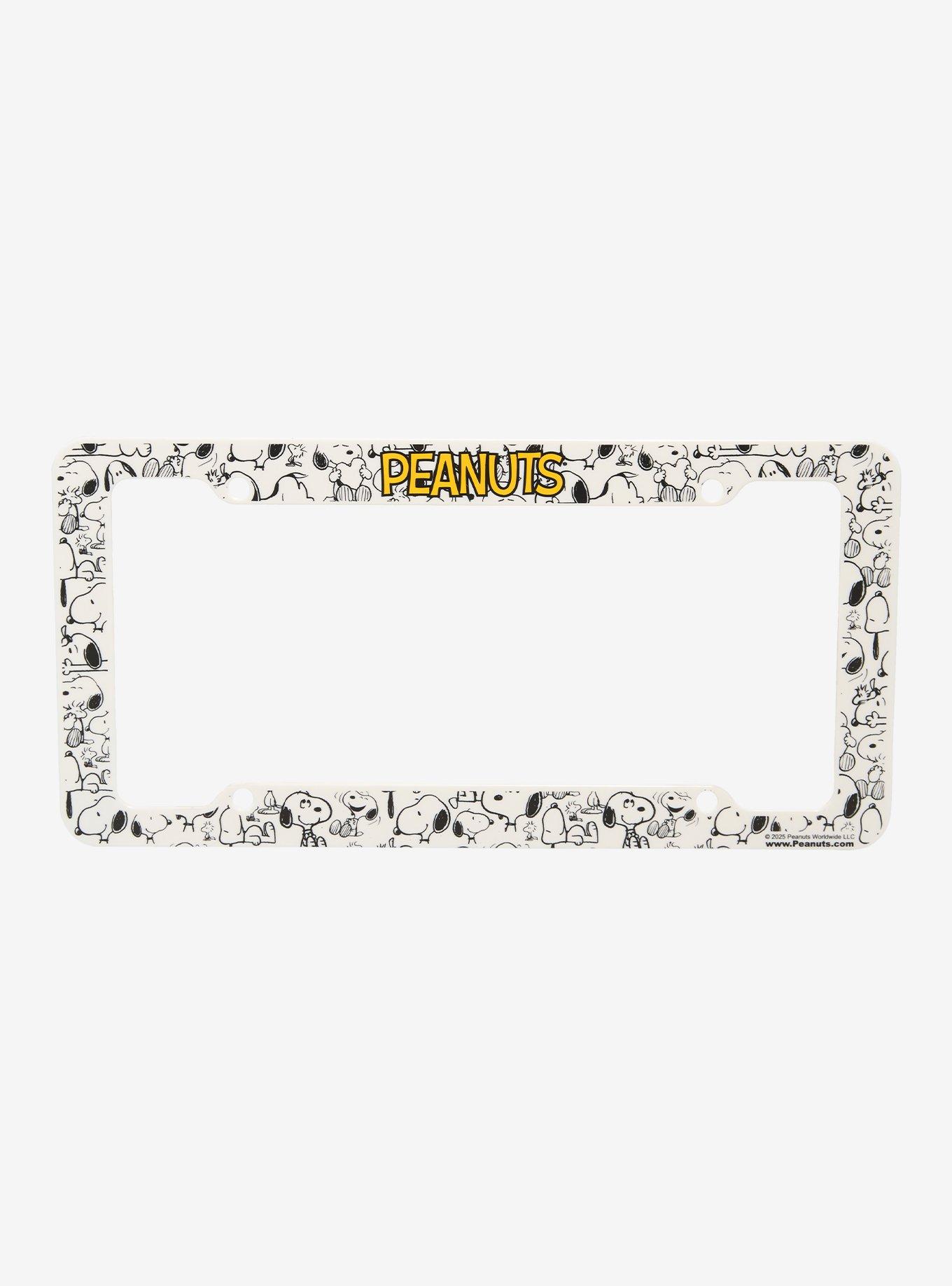 Peanuts Snoopy Allover Print License Plate Frame, , hi-res