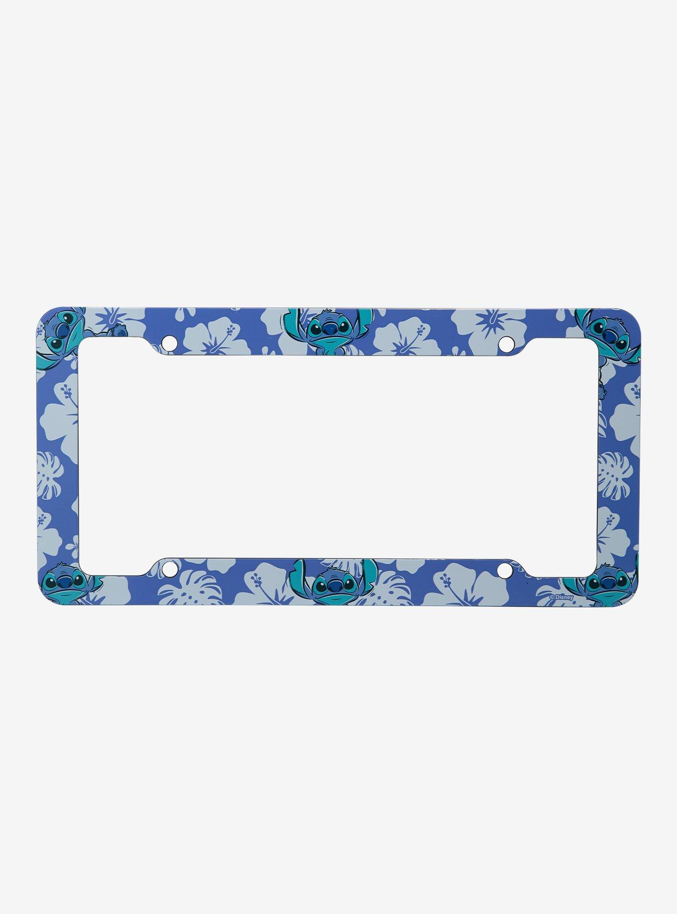 Disney Lilo & Stitch Floral Stitch Allover Print License Plate Frame, , hi-res