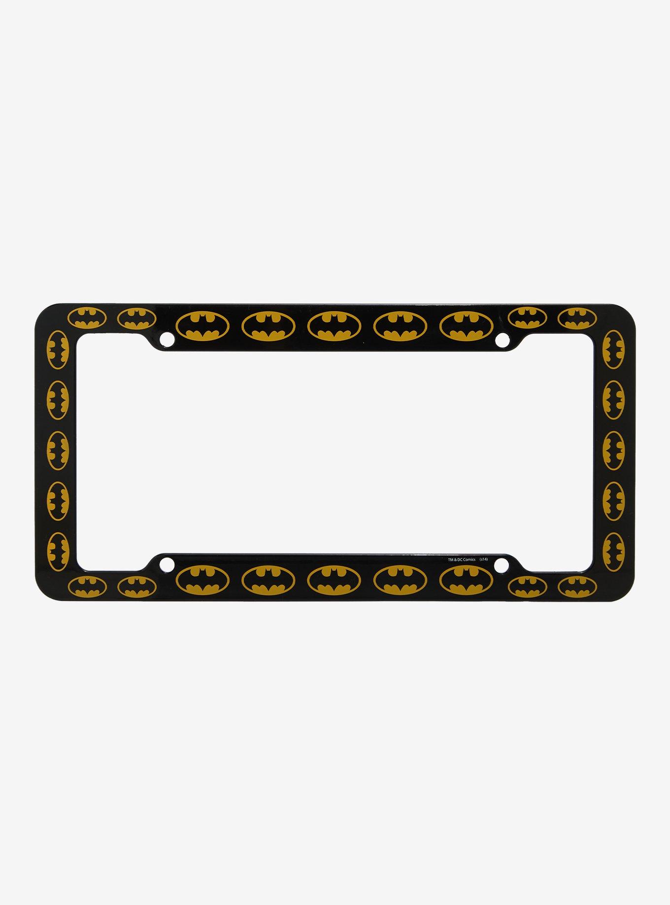 DC Comics Batman Logo Allover Print License Plate Frame, , hi-res