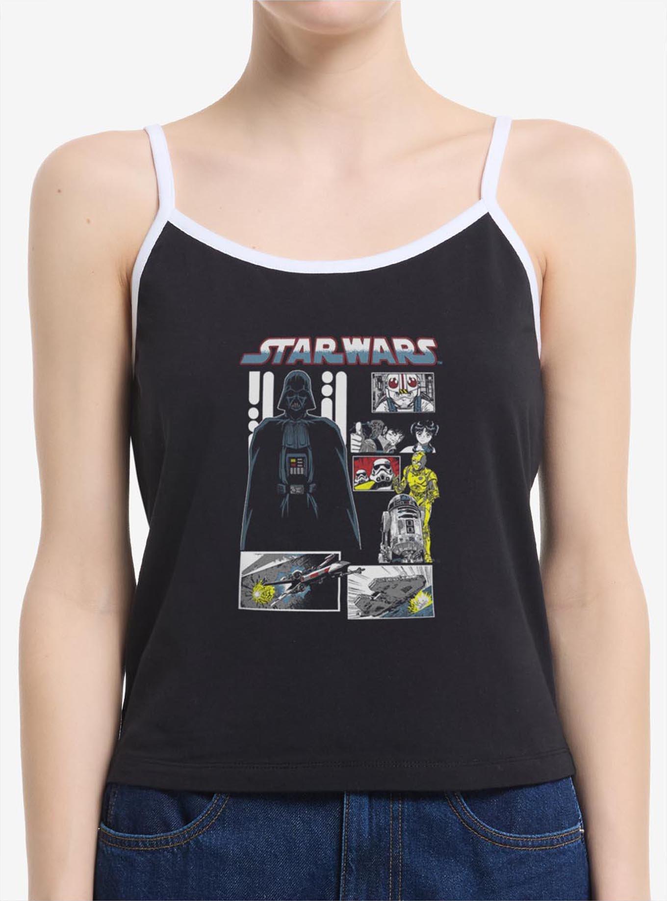 Star Wars Manga Death Star Montage Girls Cami Tank Hot Topic Exclusive, , hi-res