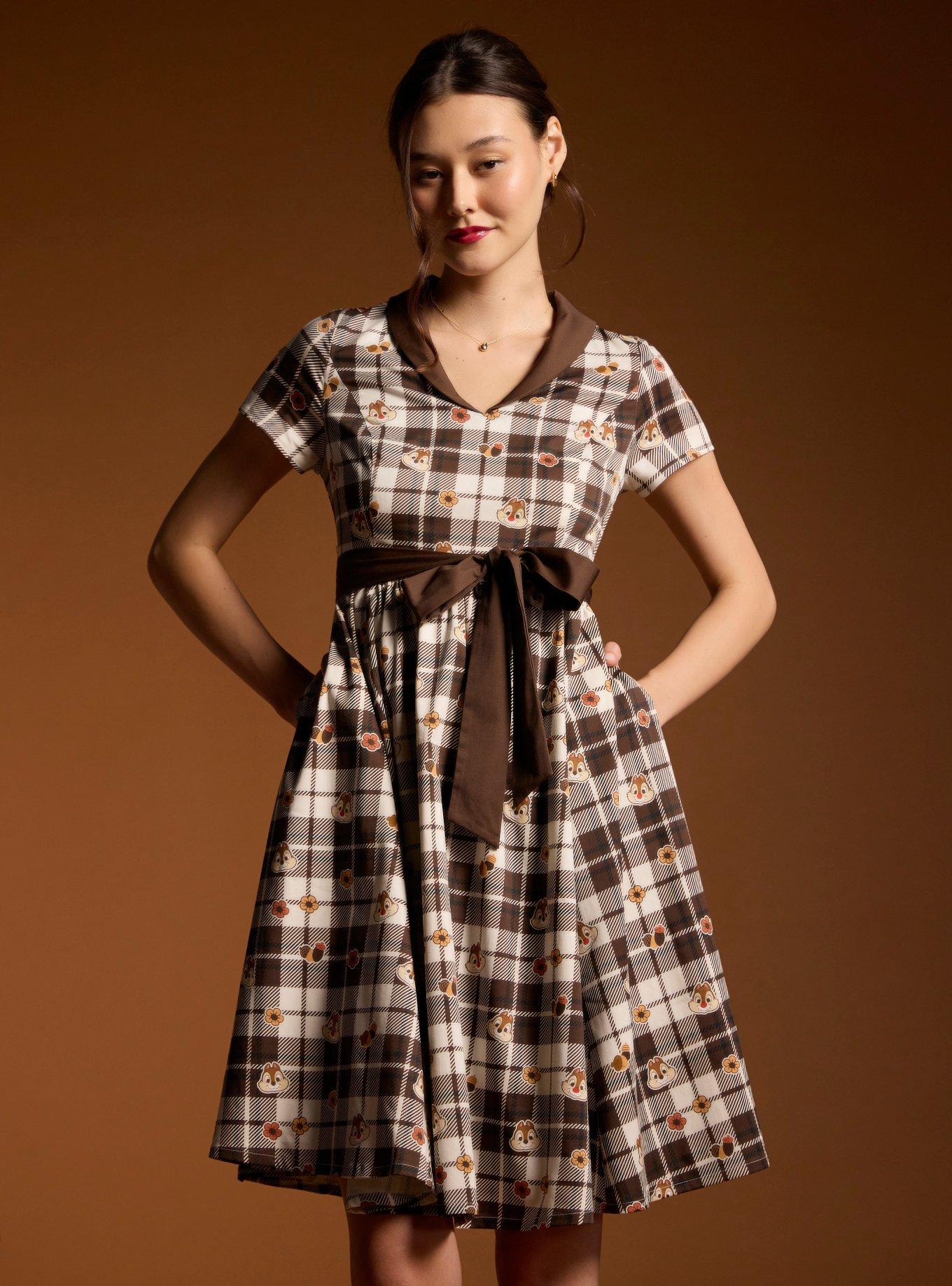 Her Universe Disney Chip & Dale Plaid Retro Dress Her Universe Exclusive
