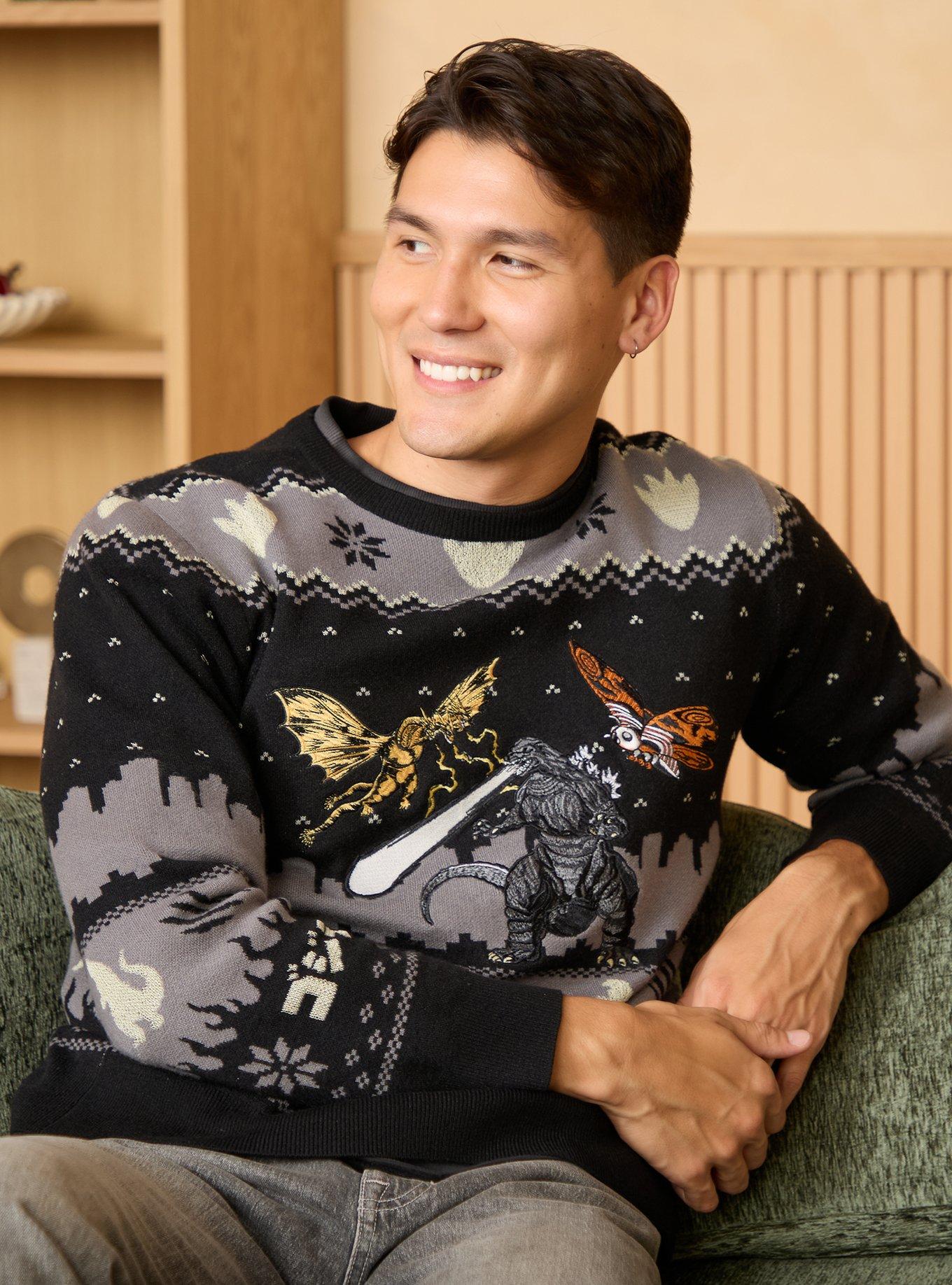 Godzilla and Kaiju Glow-in-the-Dark Holiday Sweater - BoxLunch Exclusive