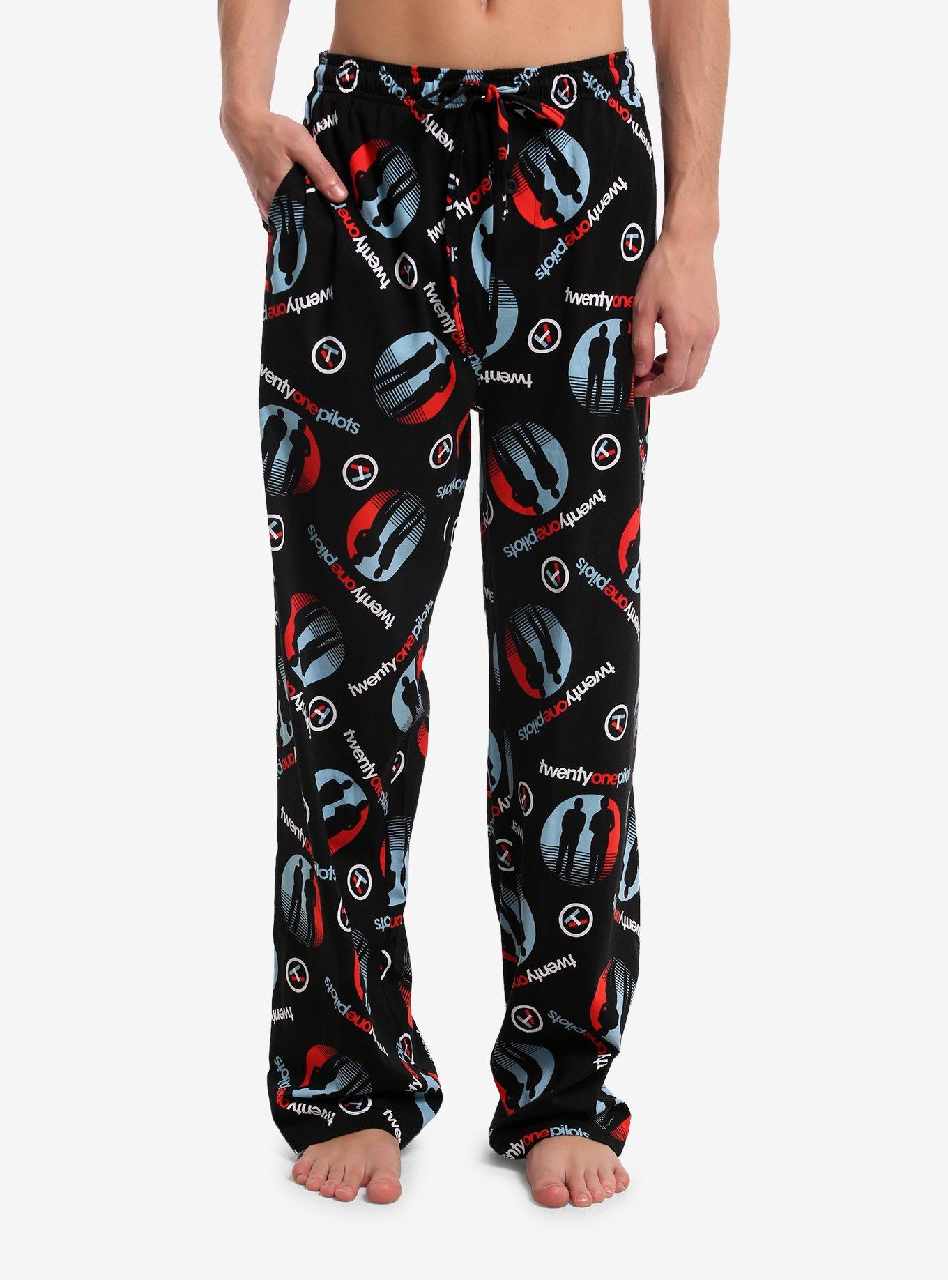 Twenty One Pilots Duo Pajama Pants, BLACK, hi-res view 1