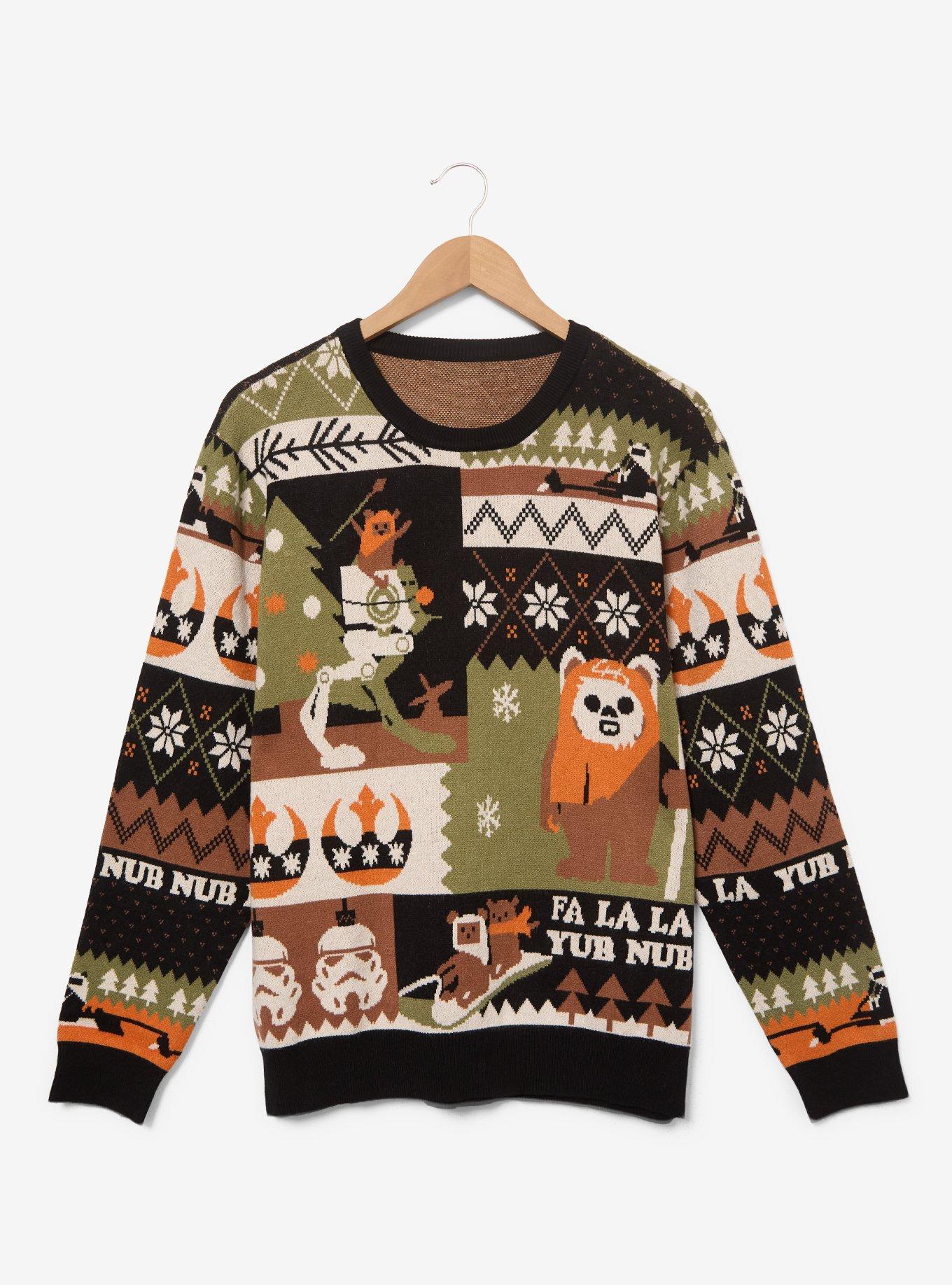 Star Wars Ewoks Allover Print Holiday Sweater - BoxLunch Exclusive