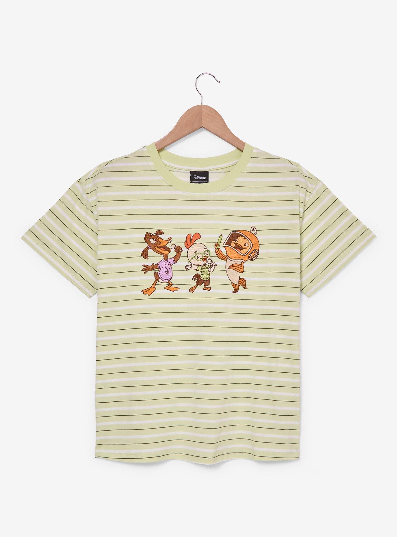 Disney Chicken Little Characters Striped Women's Plus Size T-Shirt - BoxLunch Exclusive