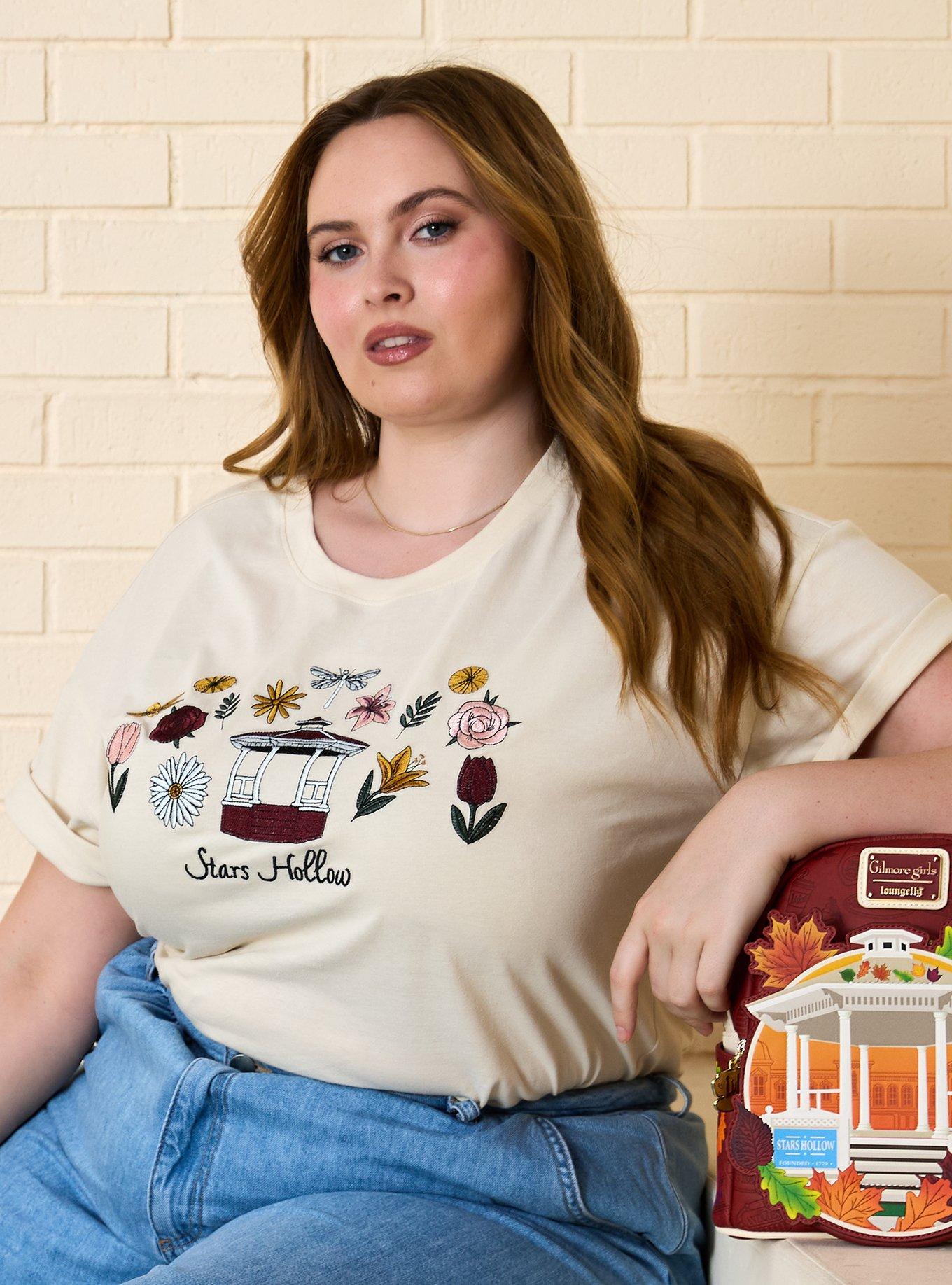 Gilmore Girls Stars Hollow Embroidered Women's Plus Size T-Shirt - BoxLunch Exclusive