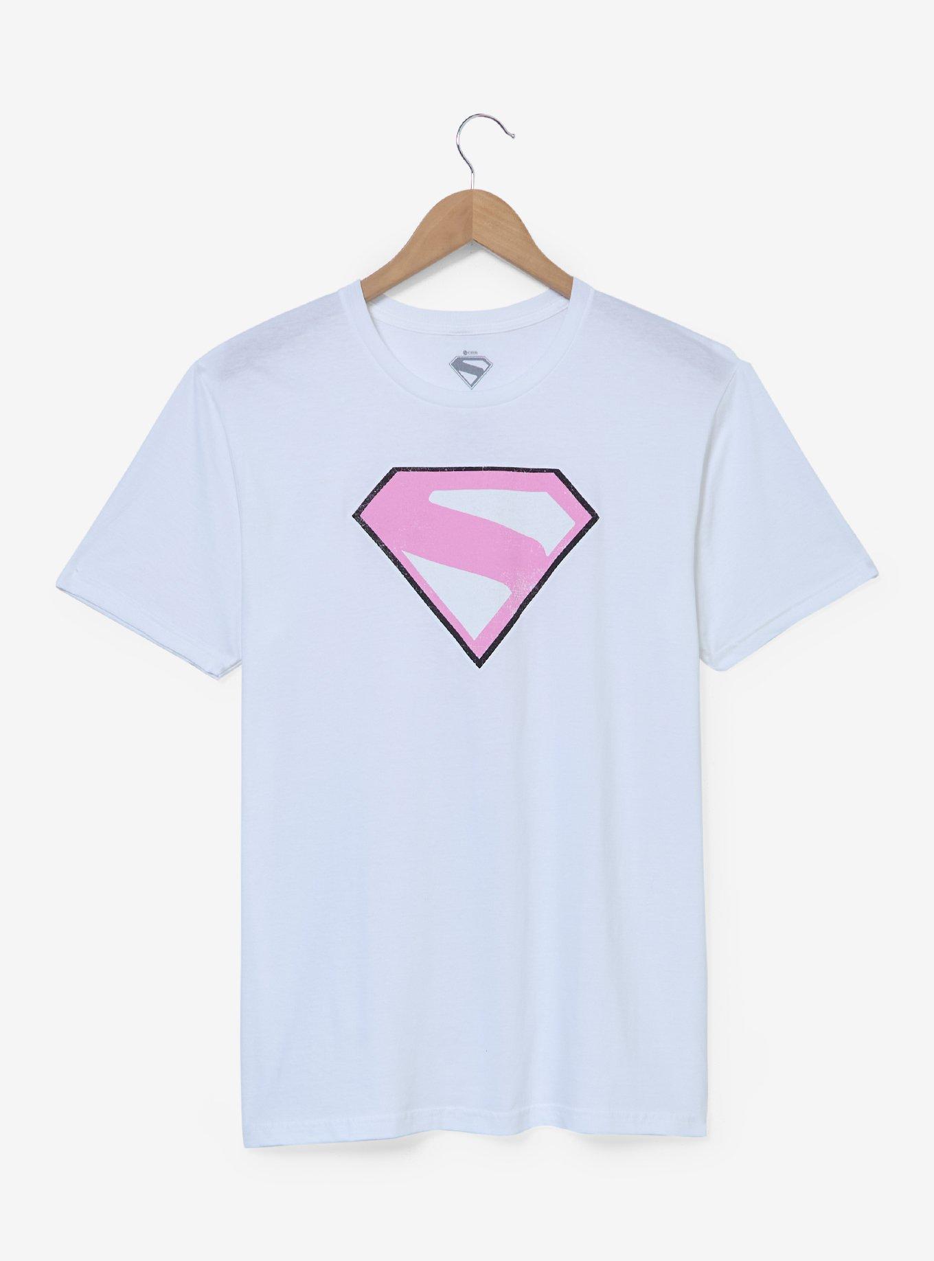DC Comics Supergirl Pink Logo T-Shirt - BoxLunch Exclusive, , hi-res