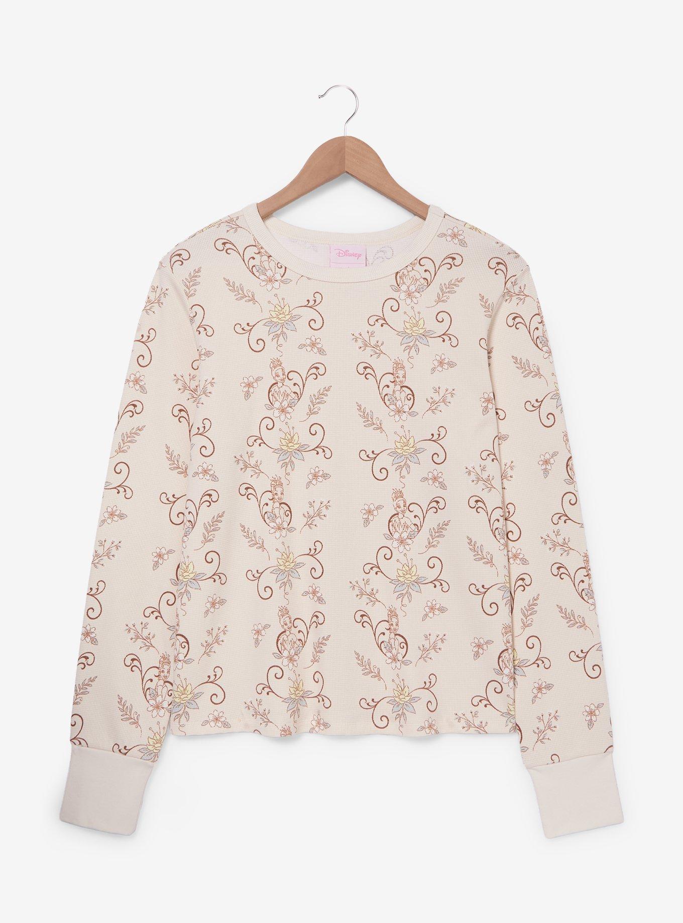 Disney The Princess and The Frog Tiana Floral Women's Plus Size Long Sleeve T-Shirt - BoxLunch Exclusive