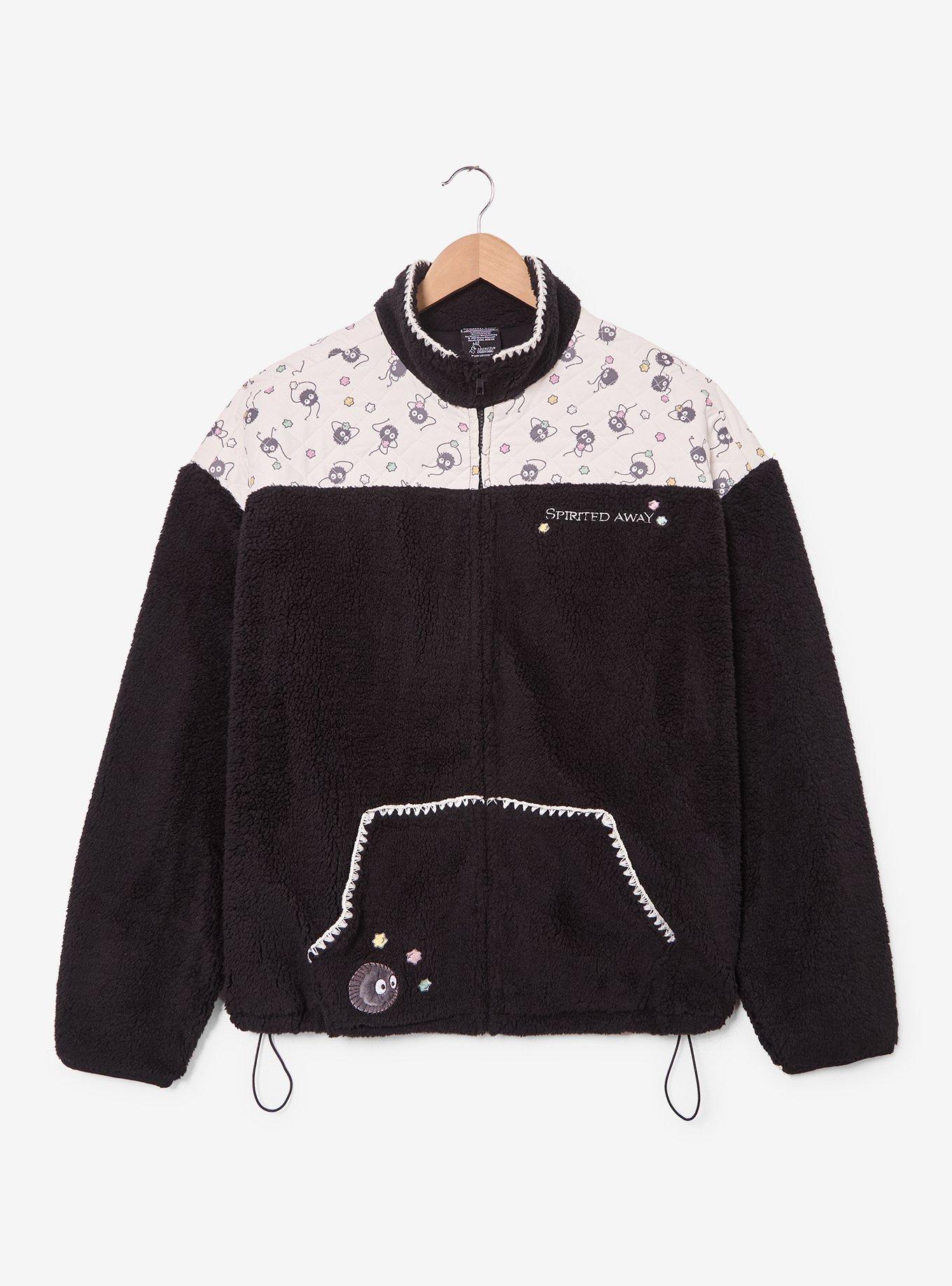 Studio Ghibli® Spirited Away Soot Sprites Women's Sherpa Quarter Zip Crewneck - BoxLunch Exclusive