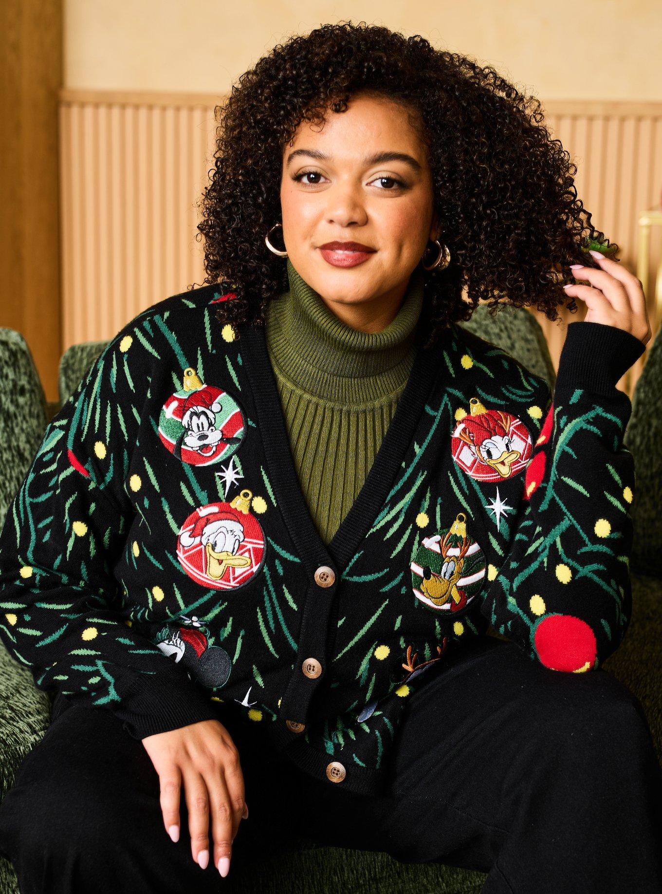 Disney Holiday Mickey Mouse and Friends Holiday Tree Women's Cardigan - BoxLunch Exclusive