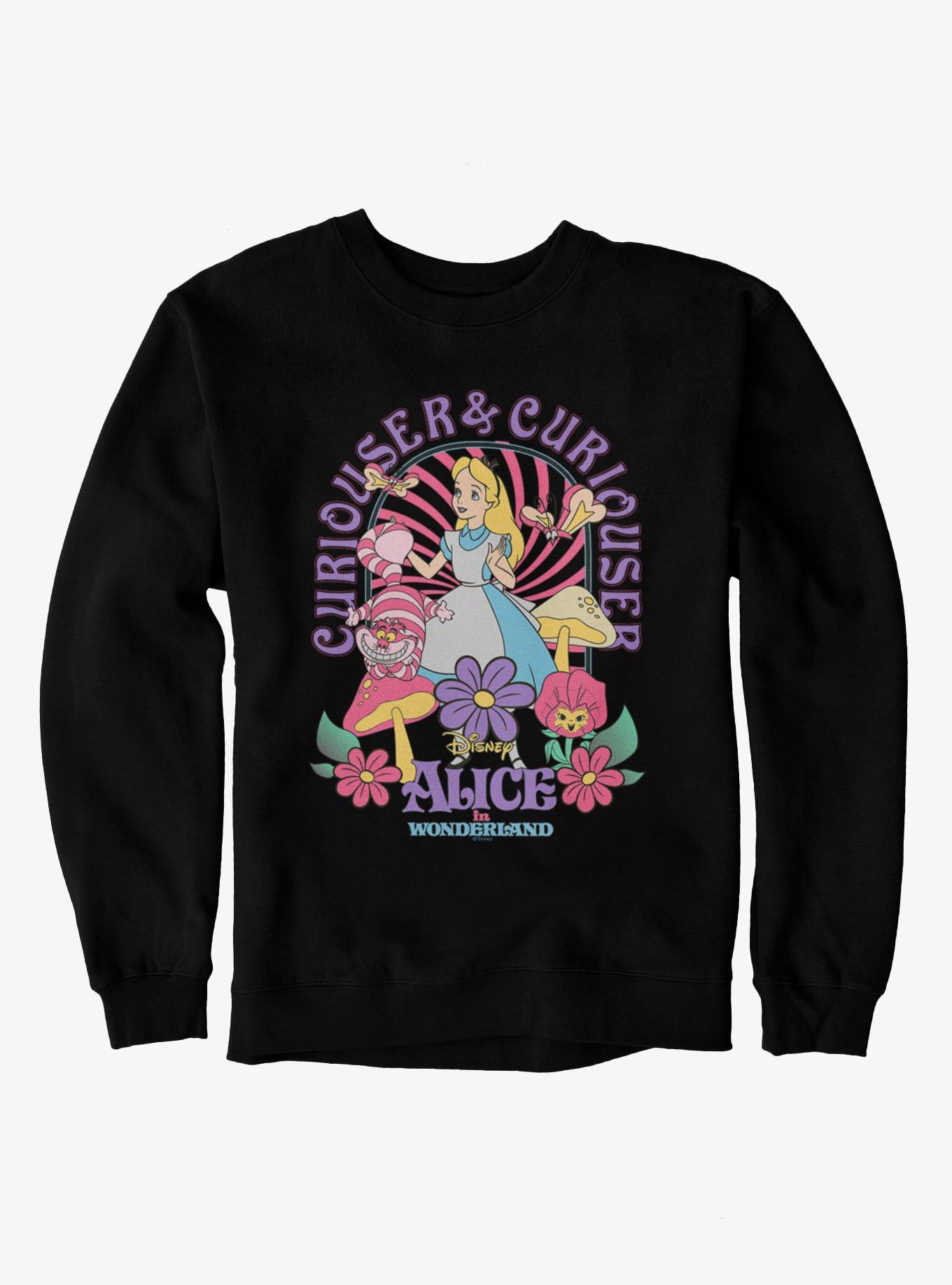 Disney Alice In Wonderland Curiouser Garden Of Mushrooms Sweatshirt, , hi-res