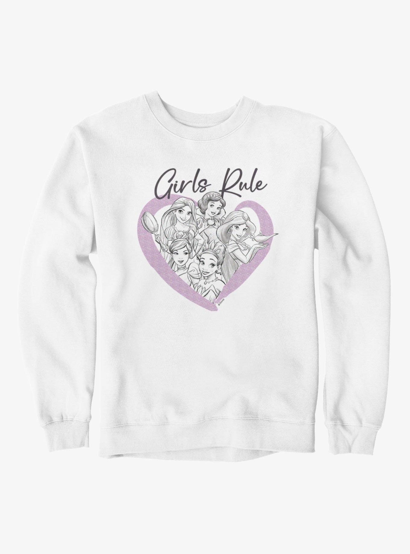 Disney Princess Girls Rule Heart Group Sweatshirt, , hi-res