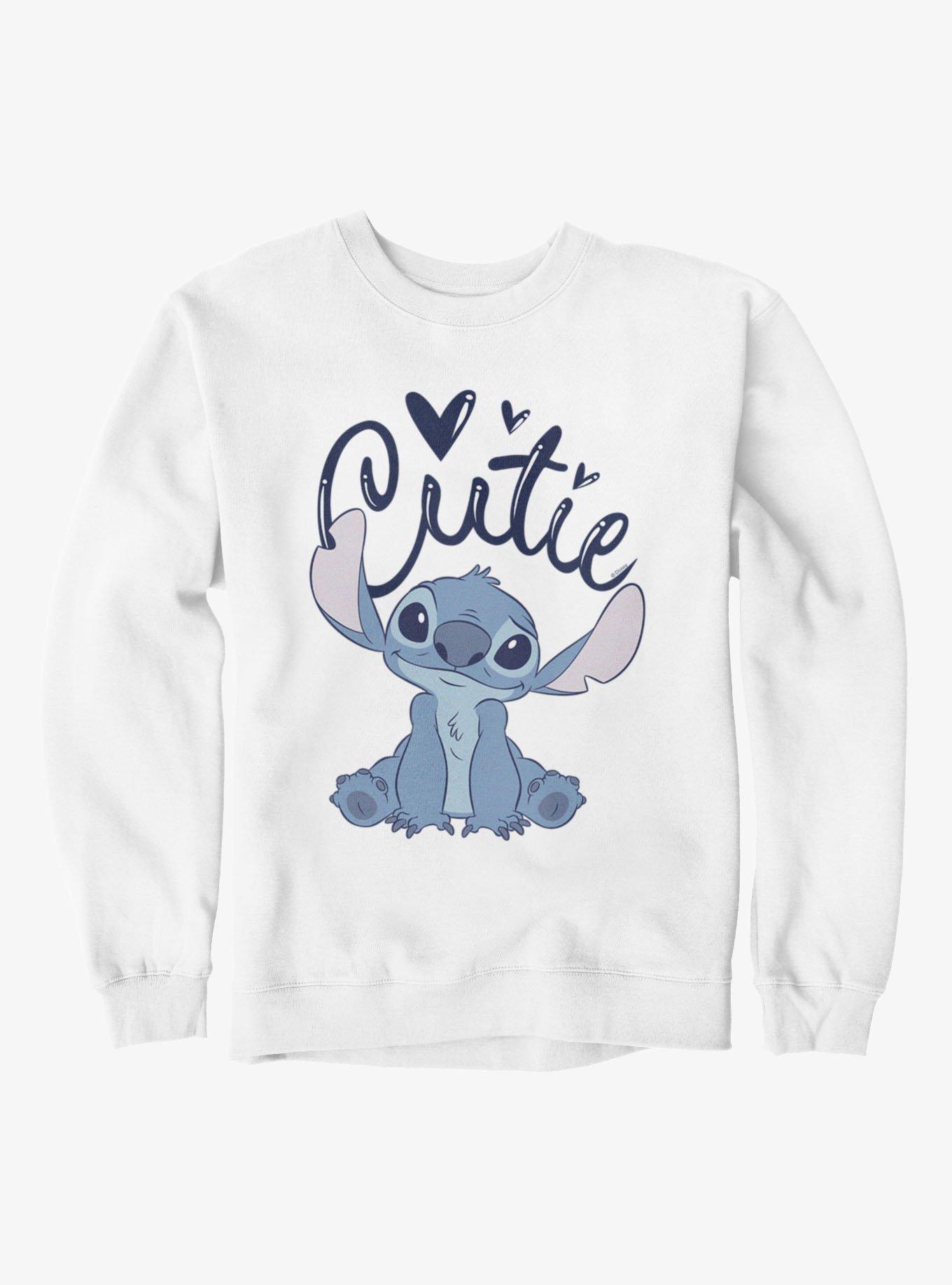 Disney Lilo And Stitch Cursive Cutie Sweatshirt, , hi-res