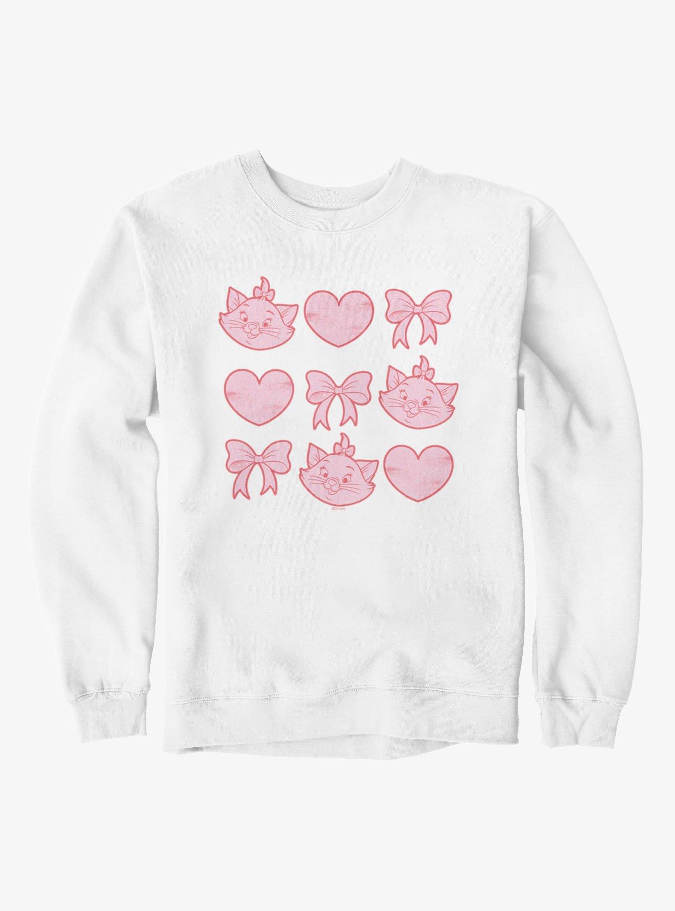 Disney Aristocats Marie Hearts And Bows Sweatshirt, , hi-res