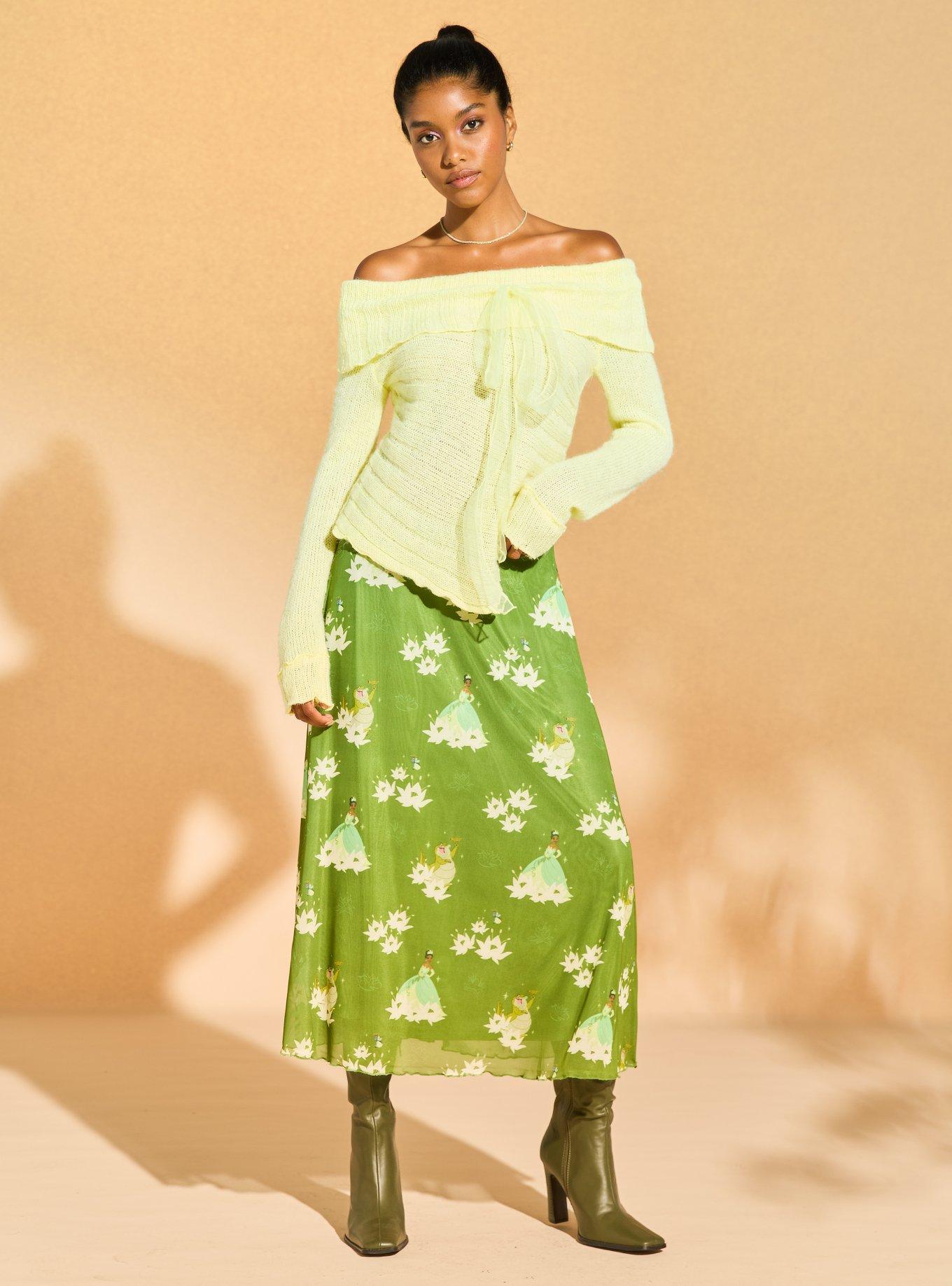 Disney The Princess and the Frog Tiana Mesh Midi Skirt - BoxLunch
