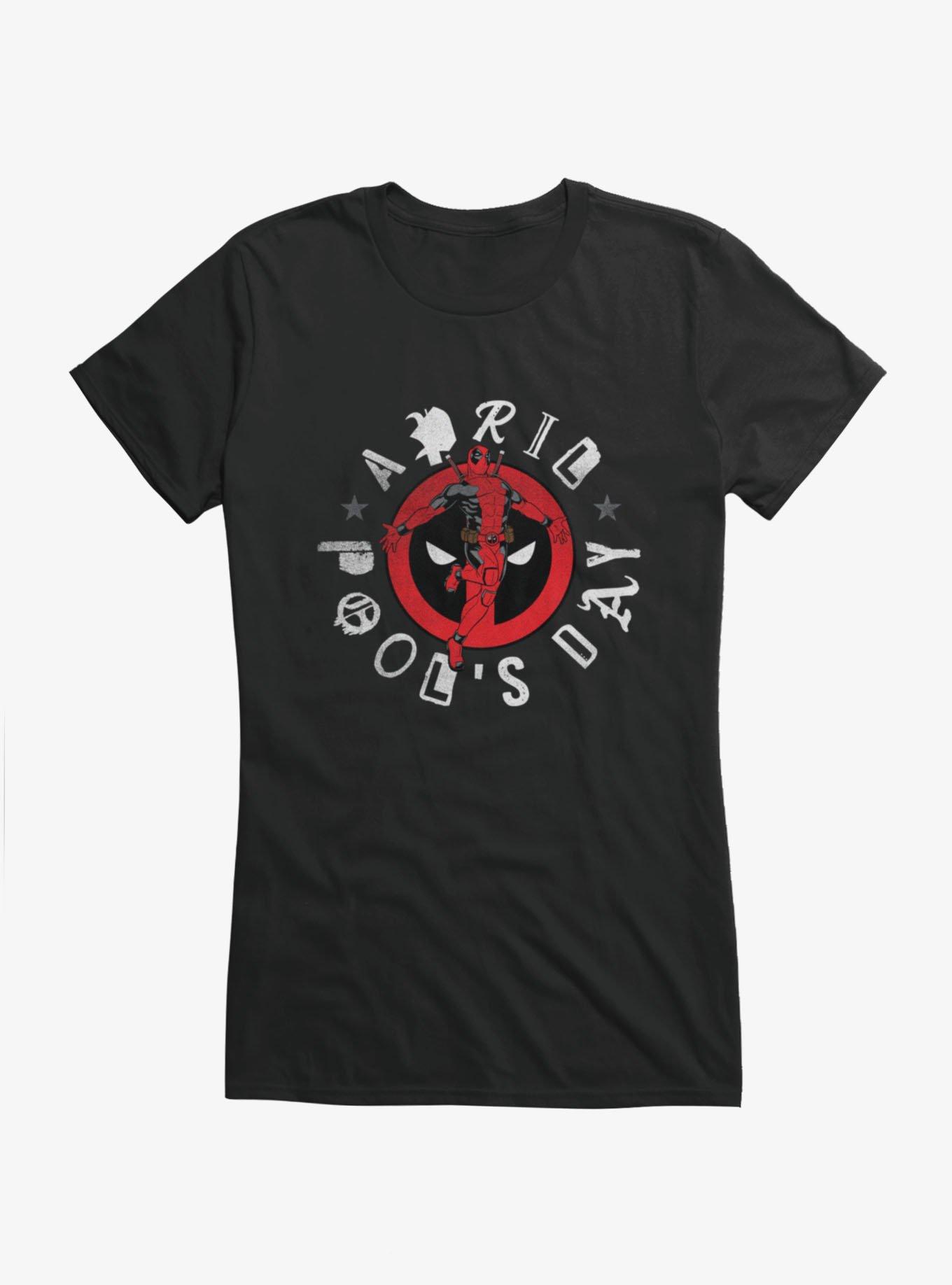 Marvel Deadpool April Pool's Day Leaping Logo Deadpool Girls T-Shirt, , hi-res