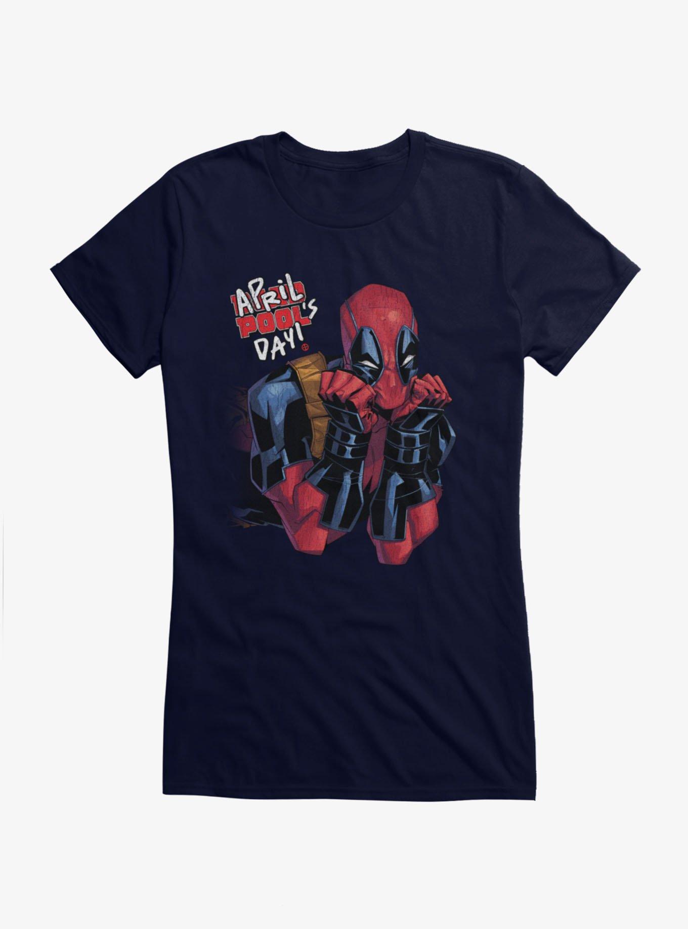Marvel Deadpool April Pool's Day Cute Stare Girls T-Shirt, , hi-res