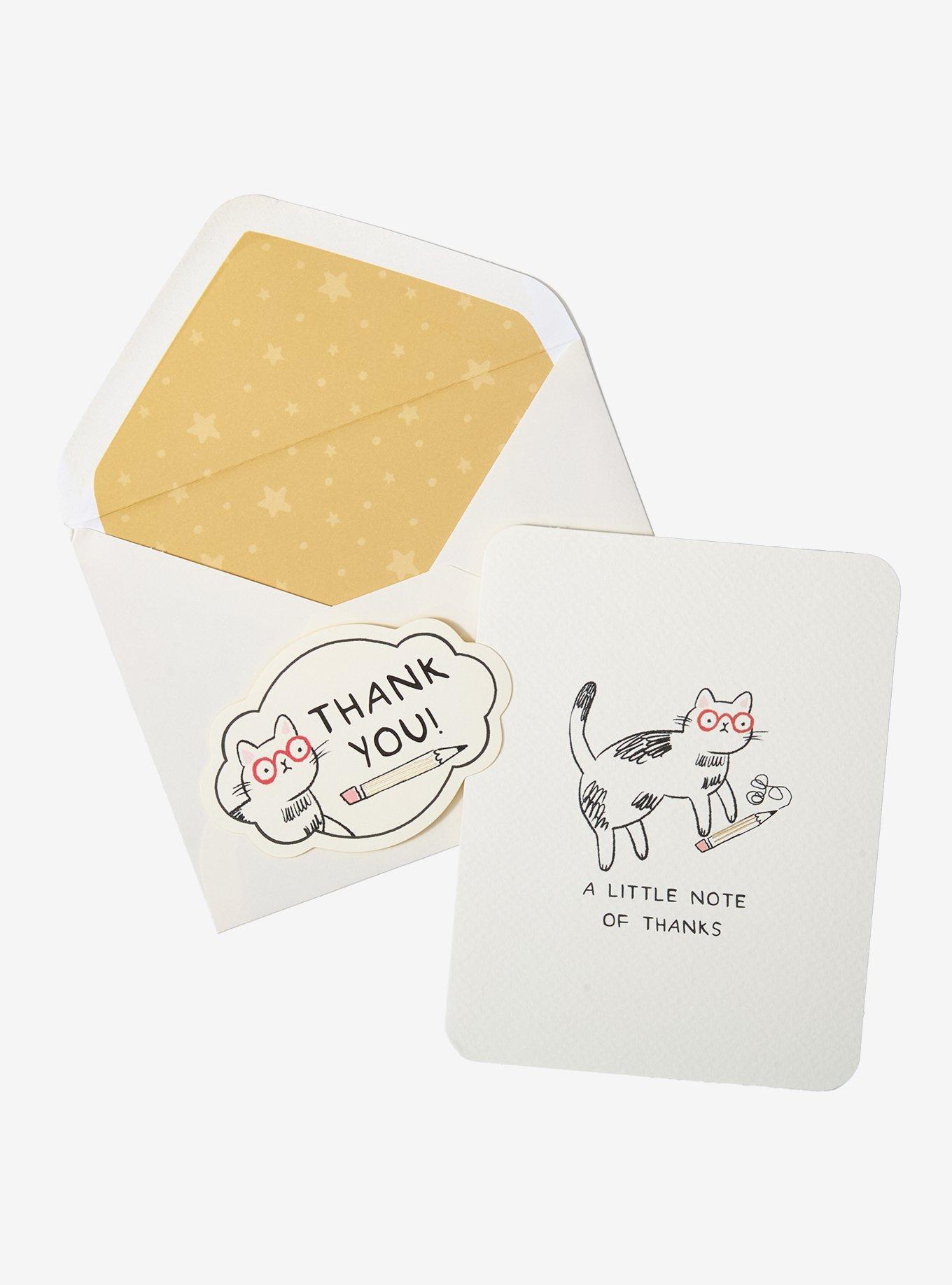 Studio Oh! Cat Thanks Deluxe Greeting Card, , hi-res