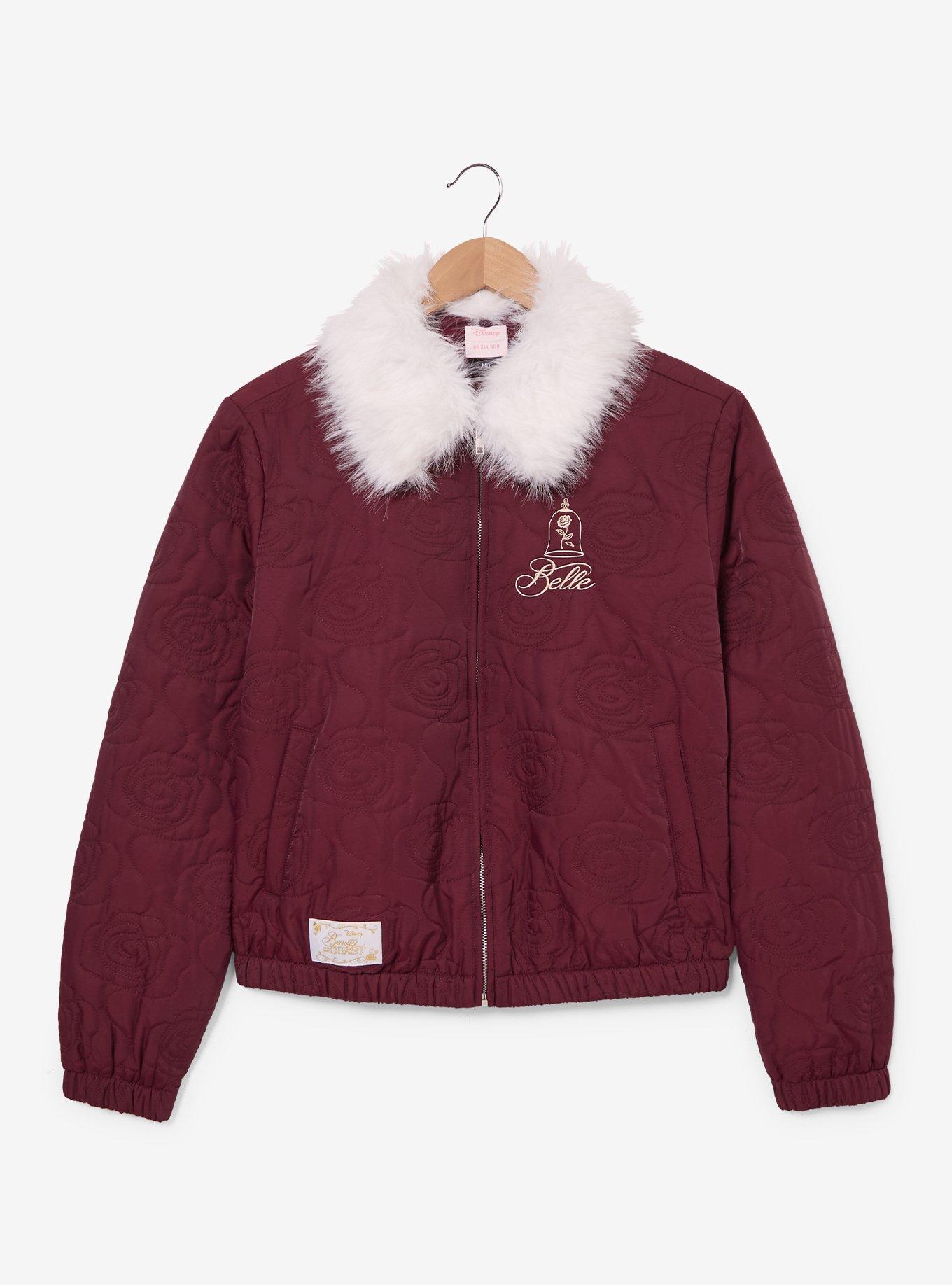 Disney Beauty and the Beast: The Enchanted Christmas Belle Women's Cropped Quilted Jacket - BoxLunch Exclusive