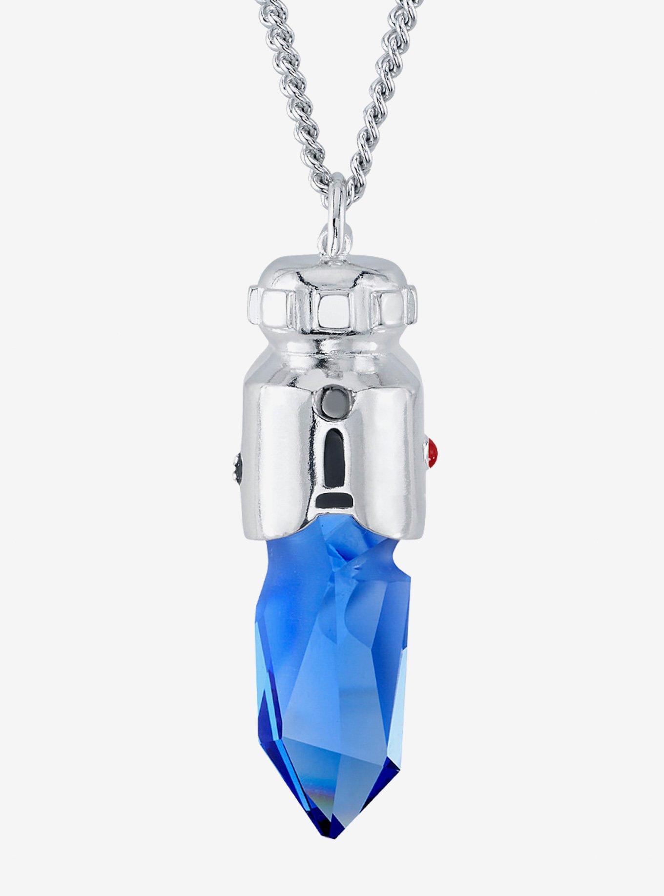 Star Wars X RockLove Padawan Ahsoka Tano Blue Kyber Crystal Necklace, , hi-res