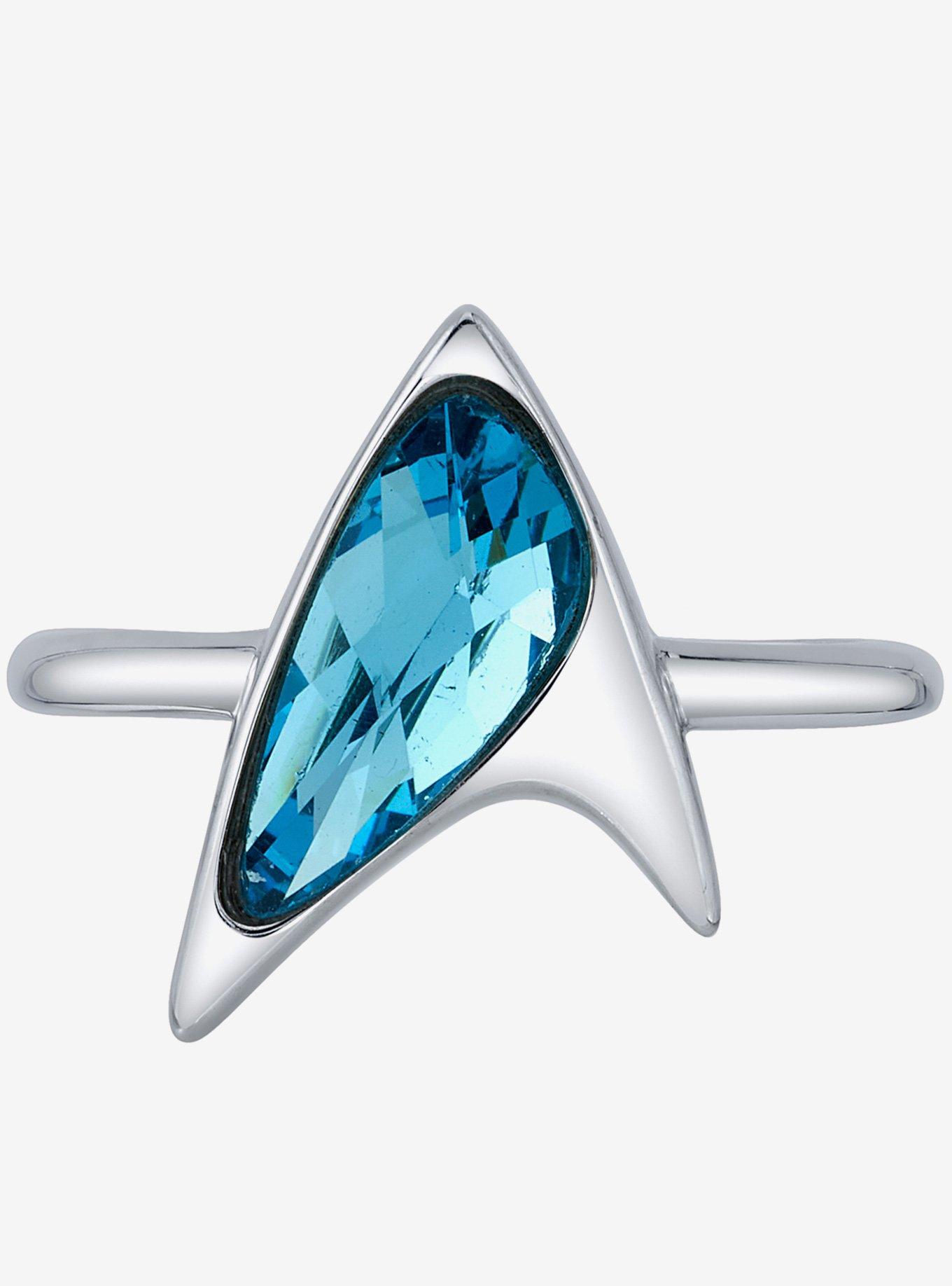 Star Trek X RockLove Crystal Delta Ring - Blue, , hi-res