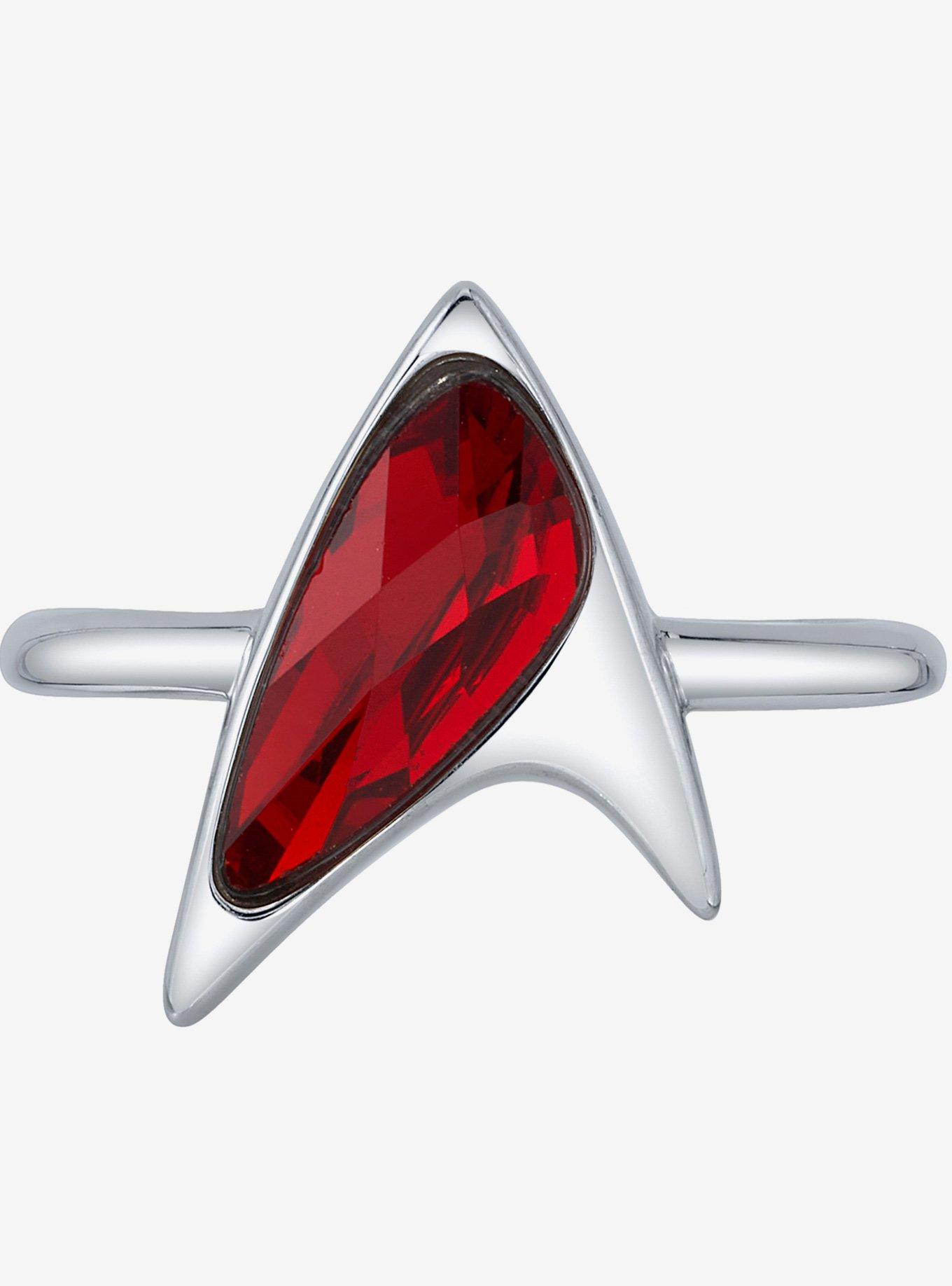 Star Trek X RockLove Crystal Delta Ring - Red