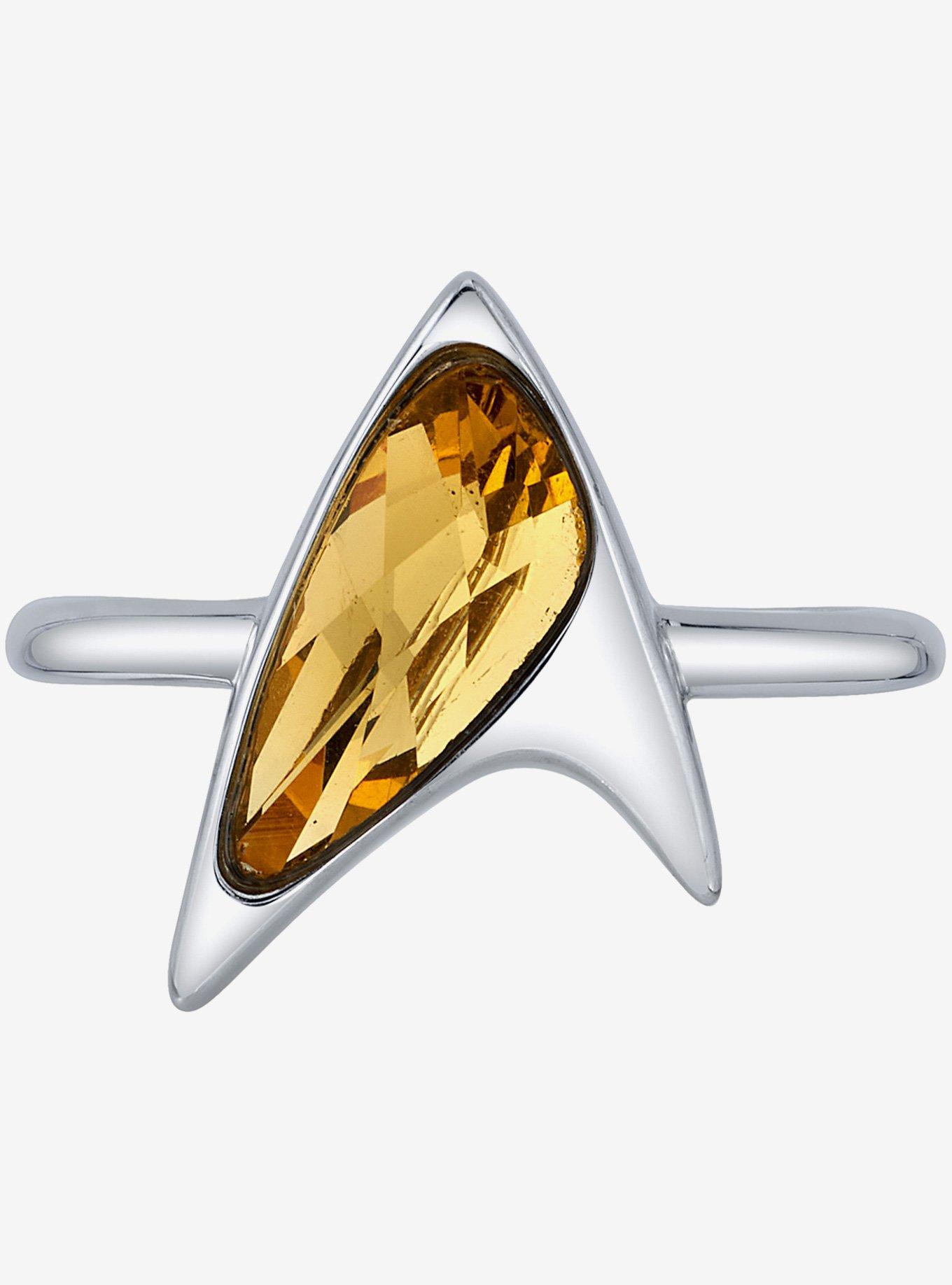 Star Trek X RockLove Crystal Delta Ring - Yellow