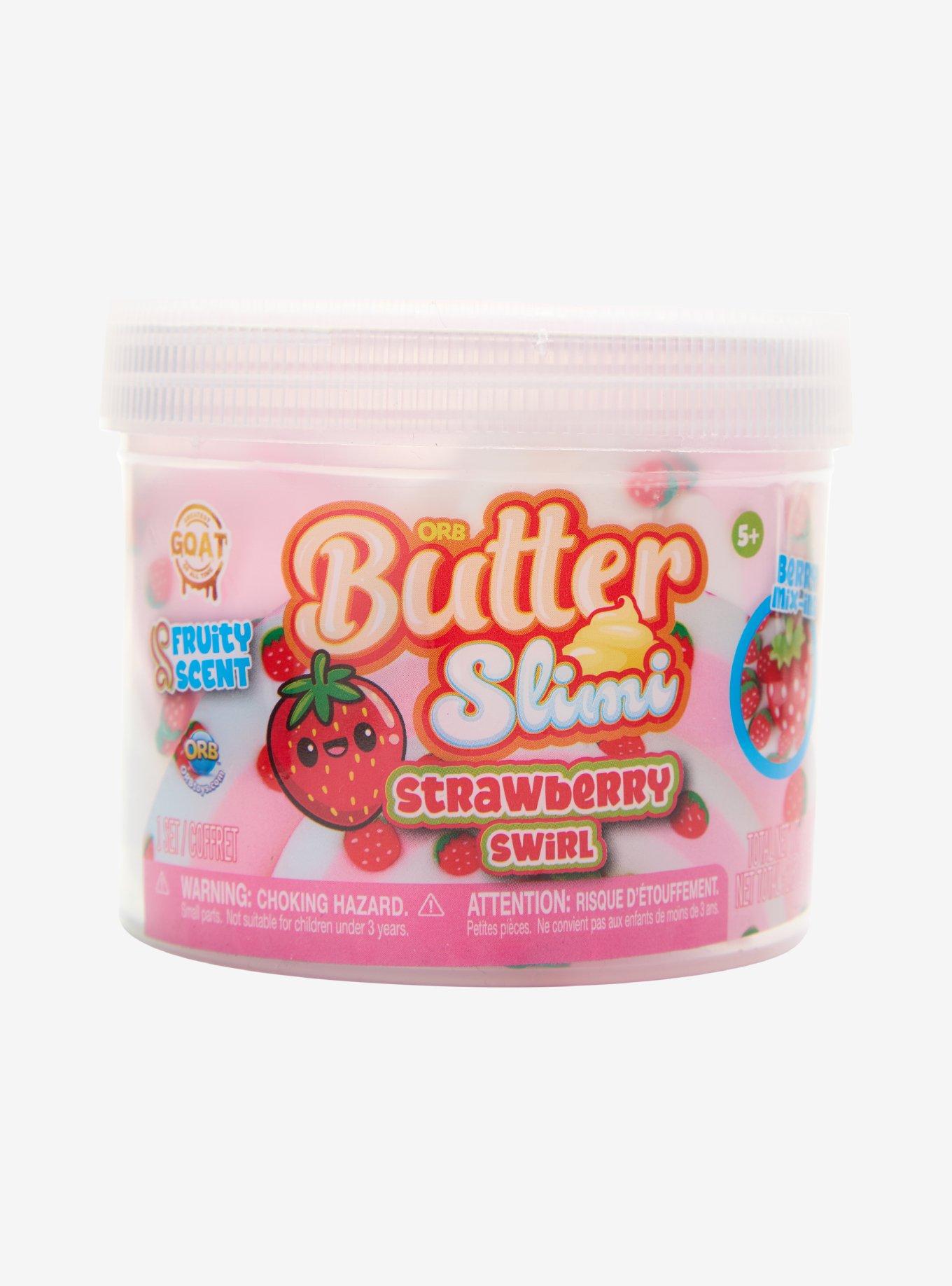 Orb Butter Slimi Strawberry Swirl Strawberry Fruit Scented Butter Slime, , hi-res