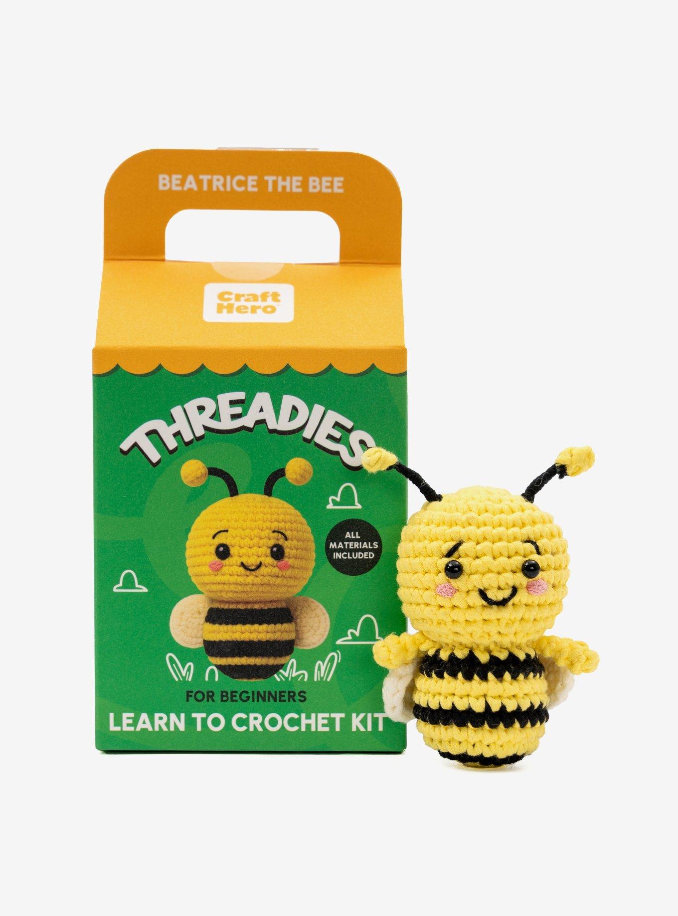 Craft Hero Threadies Beatrice the Bee Learn To Crochet Kit, , hi-res