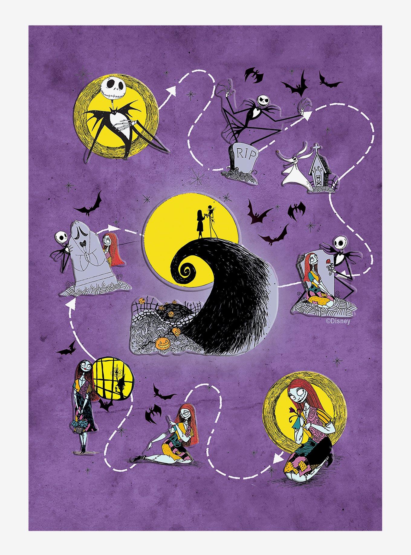 The Nightmare Before Christmas Jack & Sally Magnet, , hi-res