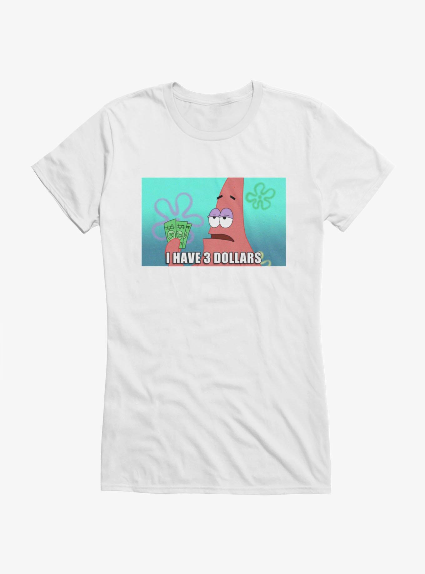 Spongebob Squarepants Patrick 3 Dollar Meme T-Shirt, , hi-res