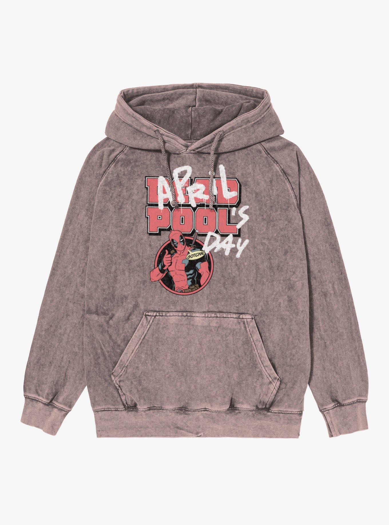 Marvel Deadpool April Pool's Day Gotcha Mineral Wash Hoodie, , hi-res