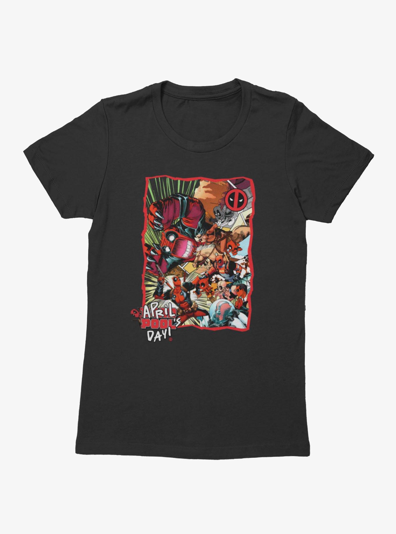 Marvel Deadpool April Pool's Day Invasion Of The Deadpools Womens T-Shirt