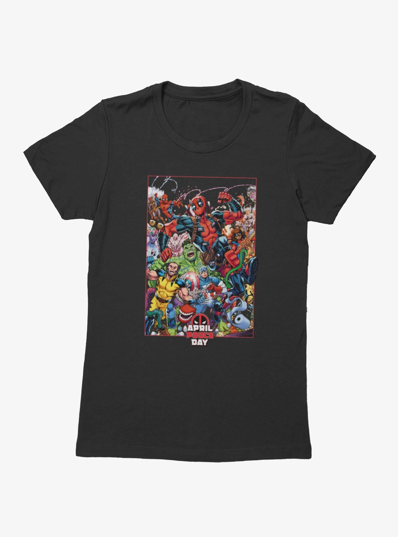 Marvel Deadpool April Pool's Day Marvel Characters Prankster Womens T-Shirt, , hi-res